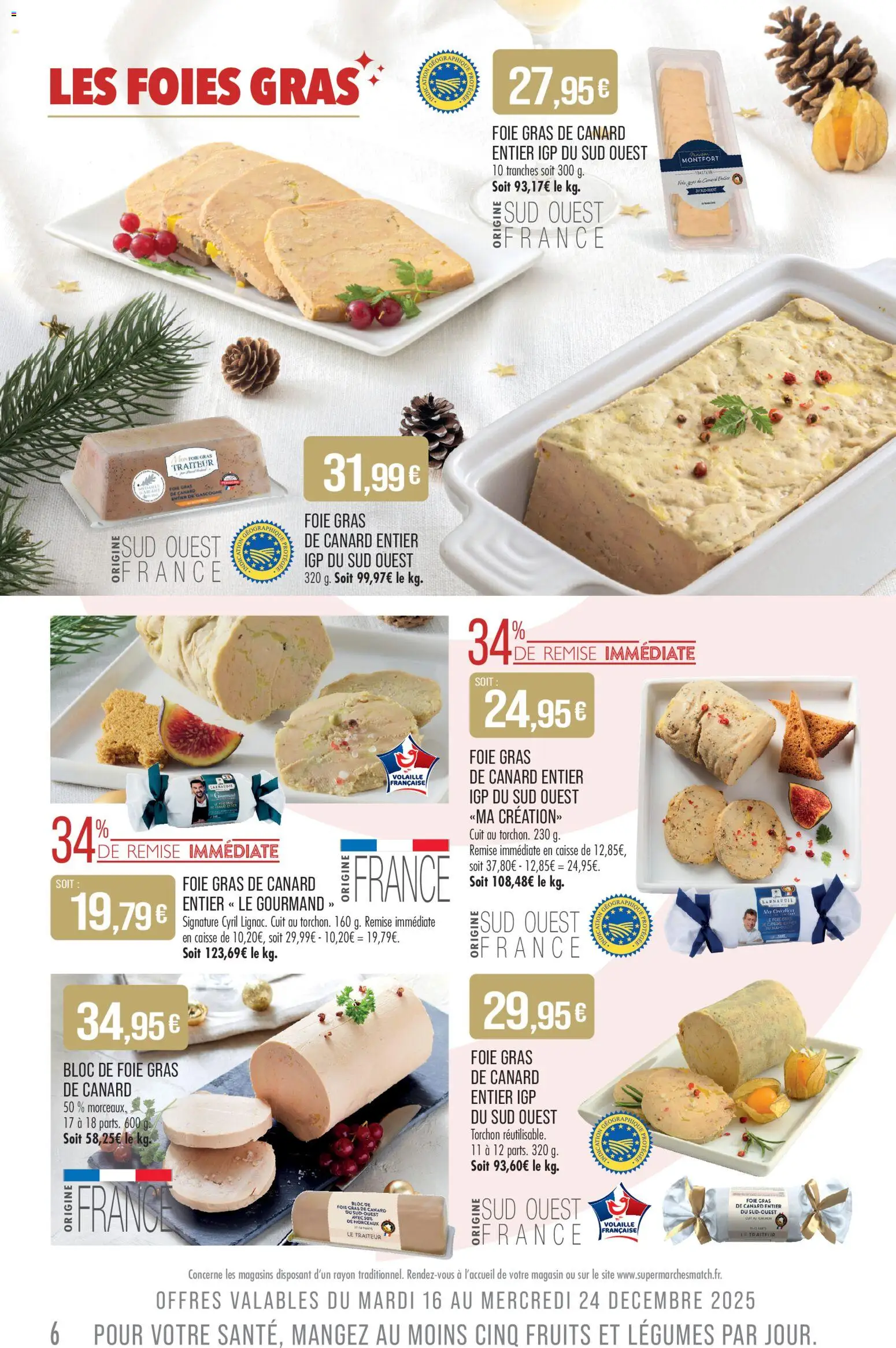 {H1} | Page: 6 | Produits: Foie Gras de Canard, Gras de canard entier, Foie gras de canard entier, Bloc de foie gras