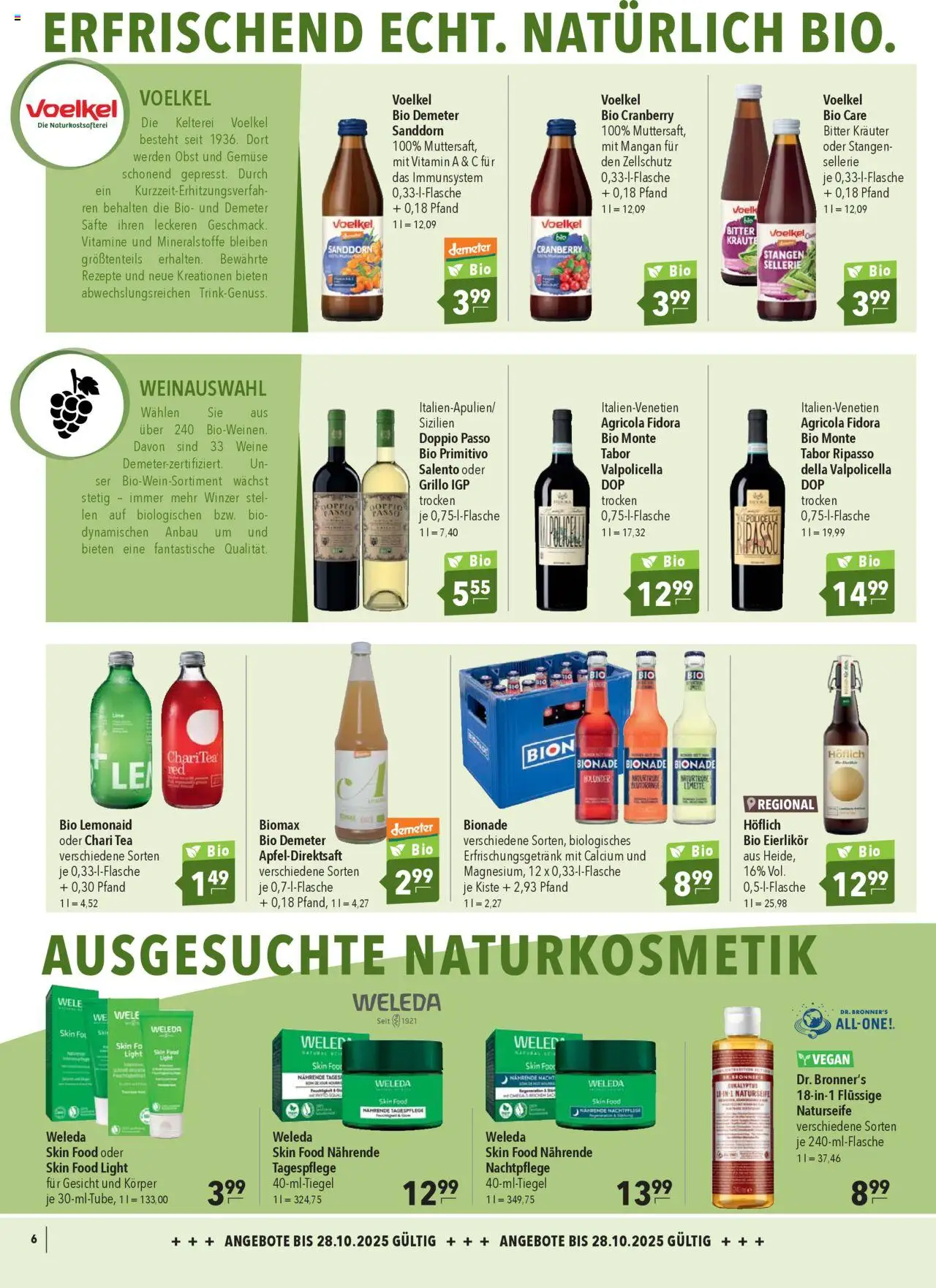 CITTI Markt  Bio logisch! – gültig ab 15.10.2025 | Seite: 6 | Produkte: Bionade, Obst, Doppio Passo, Limette