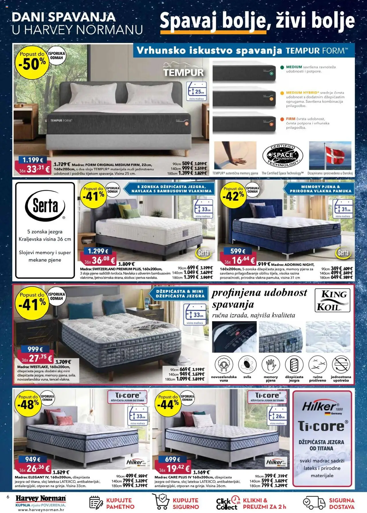 Harvey Norman katalog | vrijedi od 18.09.2025 | Stranica: 6 | Proizvodi: Madrac