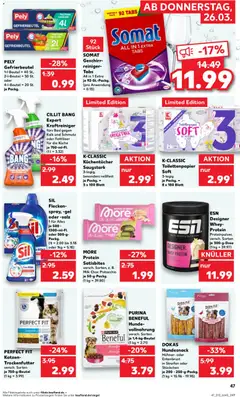 Náhled letáku Kaufland Německo leták od 26.03.2026 | Strana: 47 | Produkty: Purina, Somat, Protein