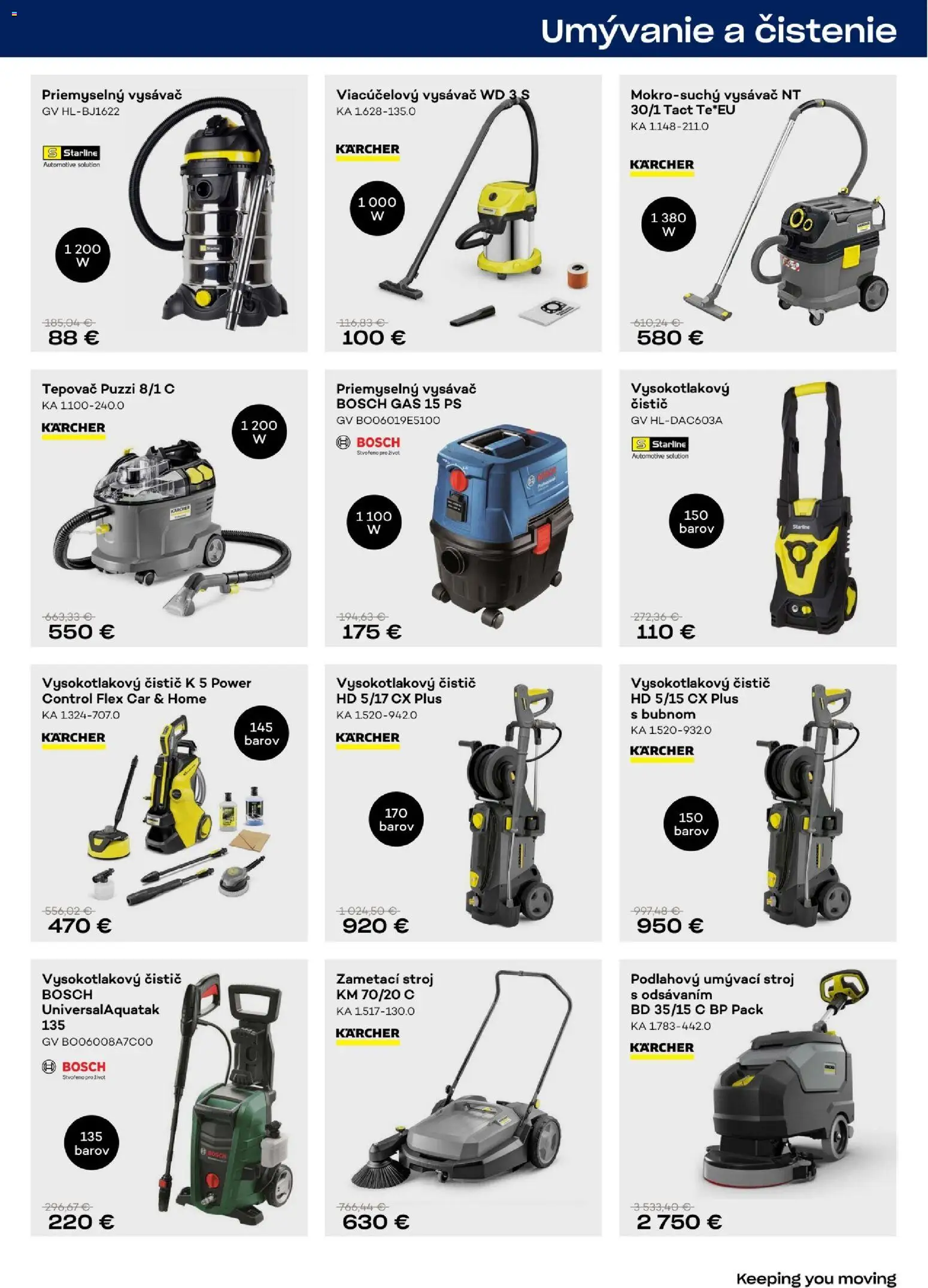 Nové Auto Kelly akcie – leták je platný od 09.03.2026 | Strana: 13 | Produkty: Priemyselný vysávač, Tepovač, Bosch, Vysávač