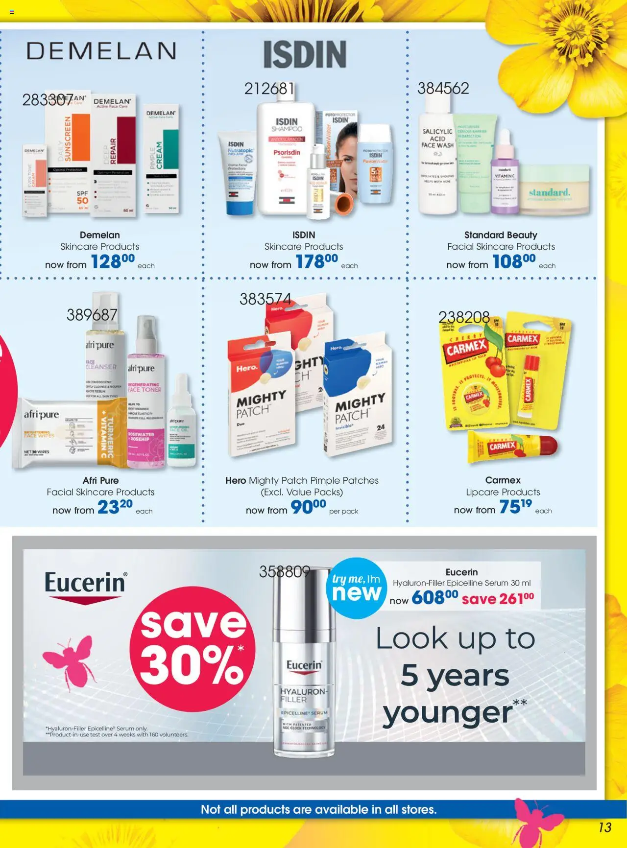 New Clicks catalogue – valid from 23.09.2025 | Page: 13 | Products: Clock, Cream, Sunscreen, Water
