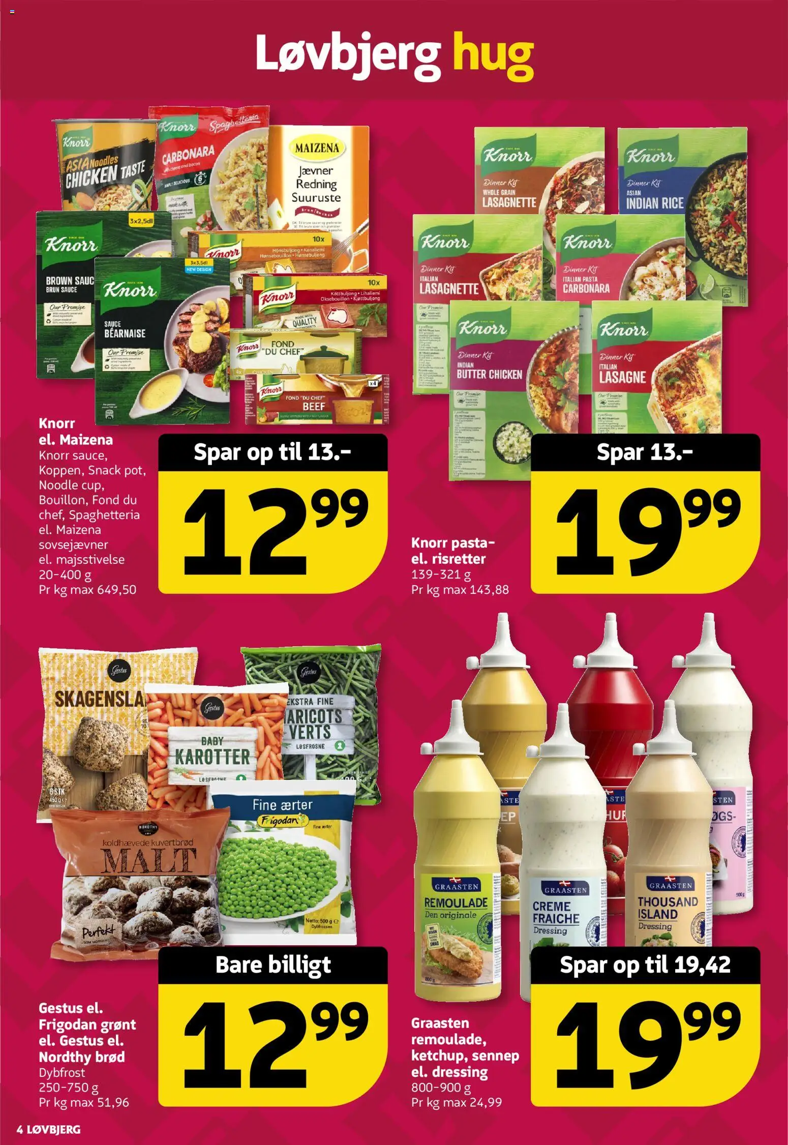 Løvbjerg tilbudsavis – gyldig fra 05.12.2025 | Side: 4 | Produkter: Brød, Pasta, Iste, Carpete