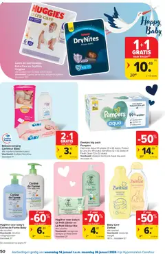 Carrefour folder week 3 - Voorbeeld van een folder van Carrefour, geldig van 14.01.2026 | Pagina: 50 | Producten: Pampers, Gel, Avocado, Pyjama