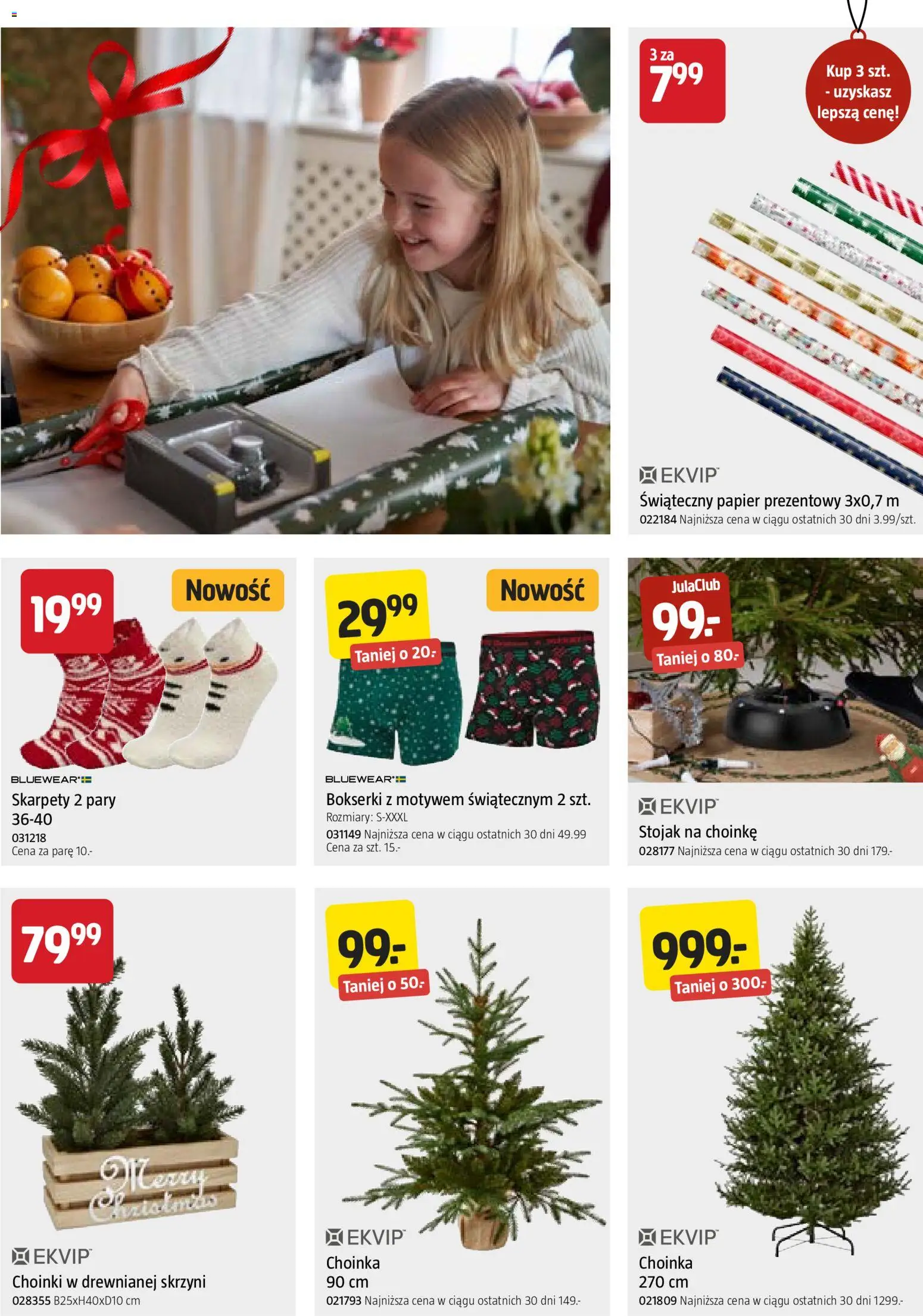 Jula Gazetka - Świąteczny magazyn od 02.12.2025 | Strona: 5 | Produkty: Skarpety, Bokserki, Choinka