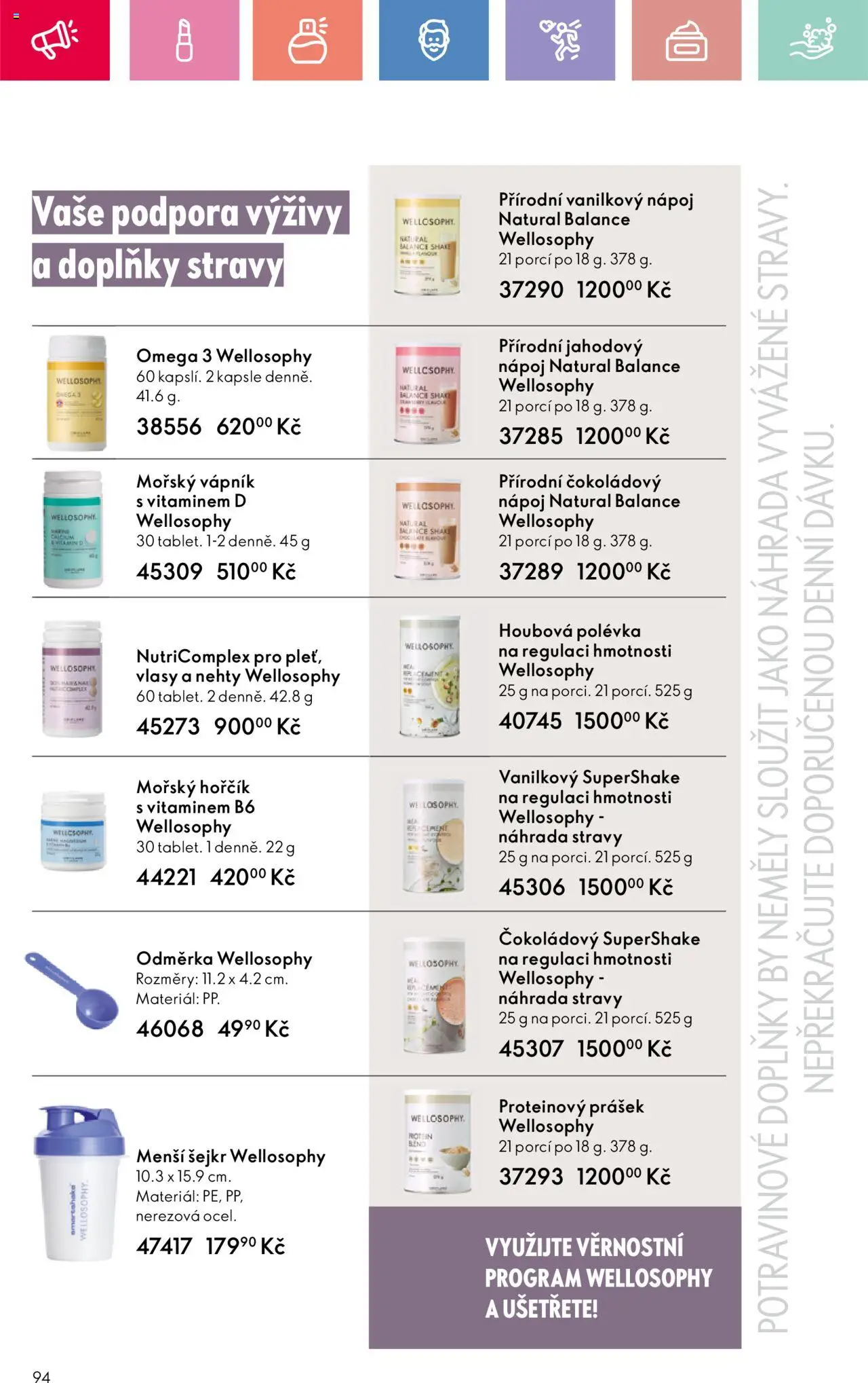 Oriflame katalog č.10/2025 od 06.07.2025 | Strana: 94 | Produkty: Proteinový prášek, Kapsle, Vitamin D, Shaker