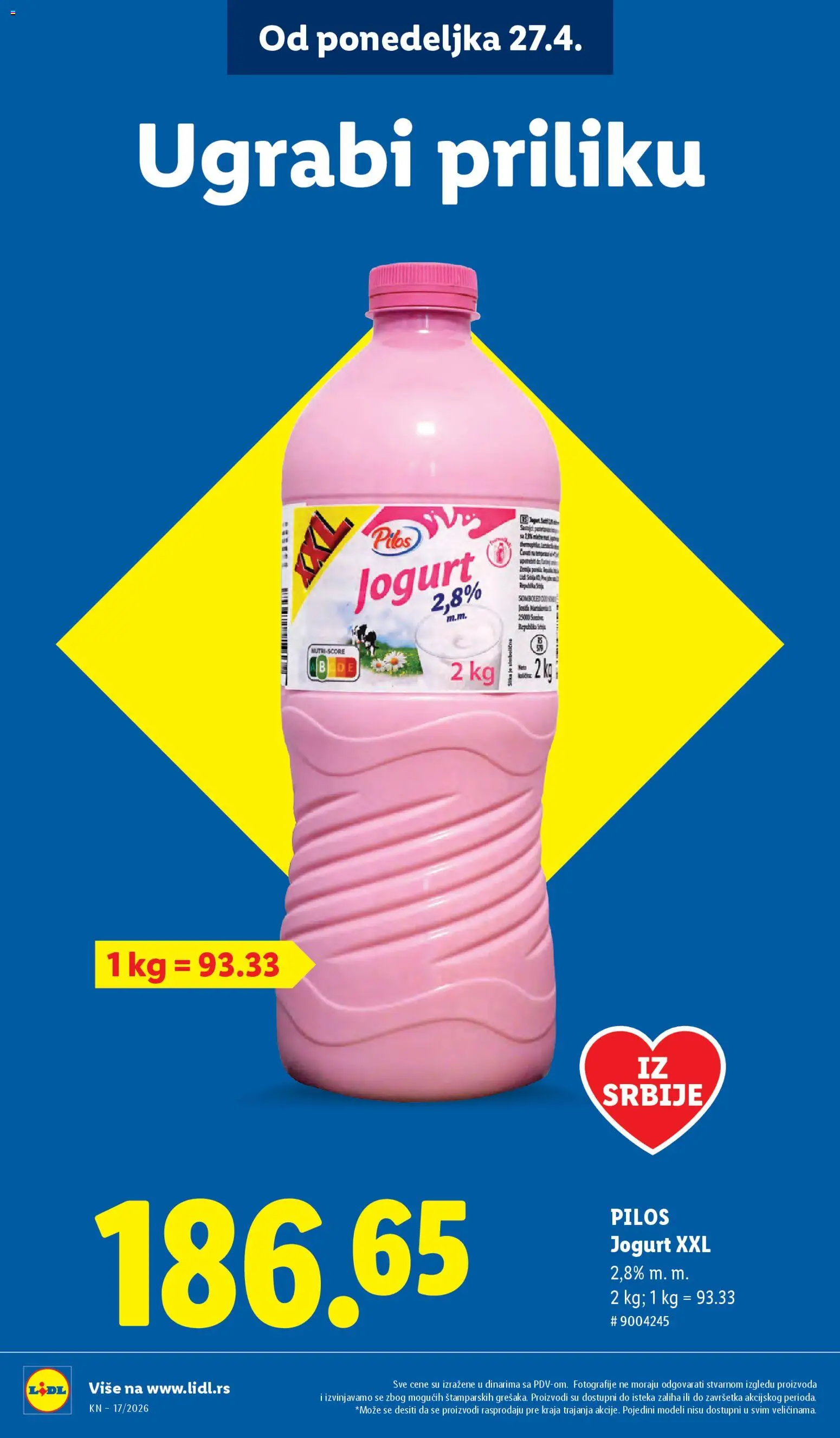 Lidl katalog - važi od 23.04.2026 | Strana: 16 | Proizvode: Jogurt