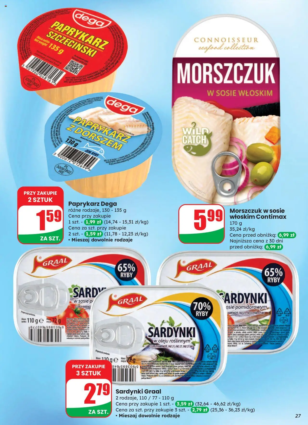 Dino Gazetka od 27.08.2025 | Strona: 27 | Produkty: Olej rzepakowy, Paprykarz, Morszczuk, Olej