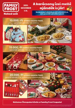 Family Frost Akciós újság - amely érvényes a következő dátumtól: 01.12.2025