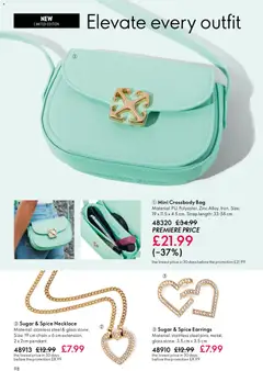 Preview of Oriflame - Offers valid from 25.03.2026 | Page: 98 | Products: Earrings, Papier carton, Bag