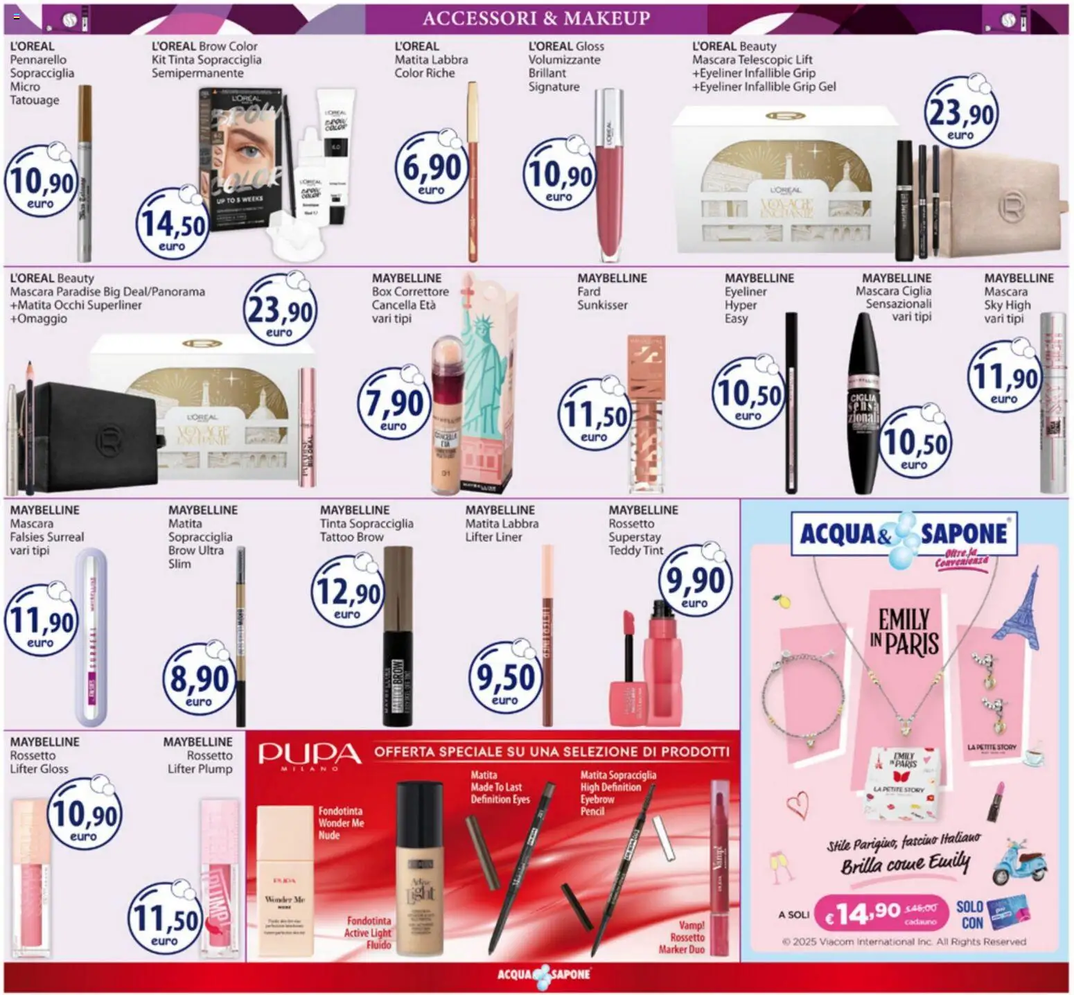 Volantino Acqua e Sapone del 15.12.2025 | Pagina: 5 | Prodotti: Mascara, Rossetto, Fondotinta, Sapone