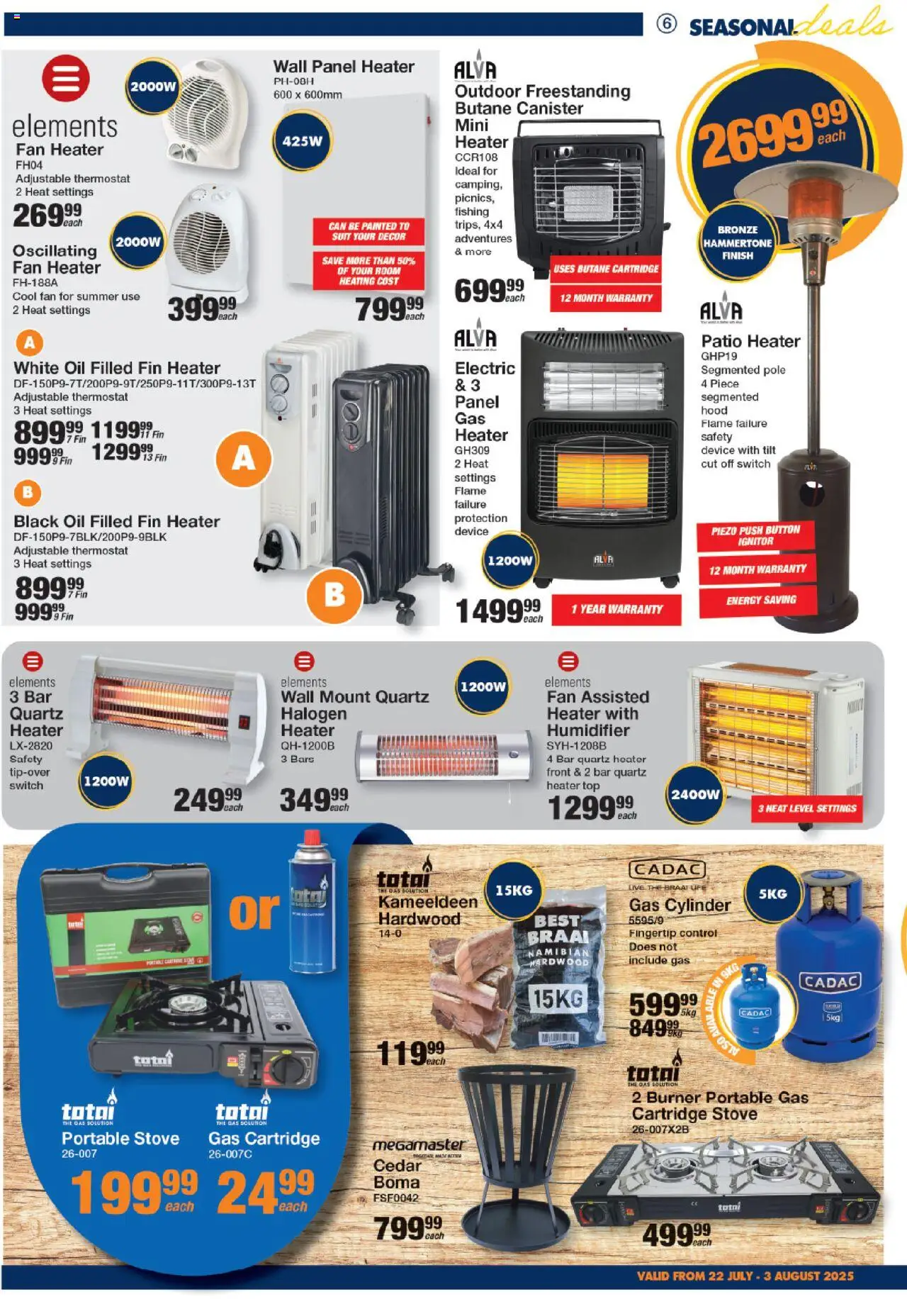 MICA National Leaflet │ valid from 22.07.2025 | Page: 6 | Products: Suit, Fan, Fan heater, Heater