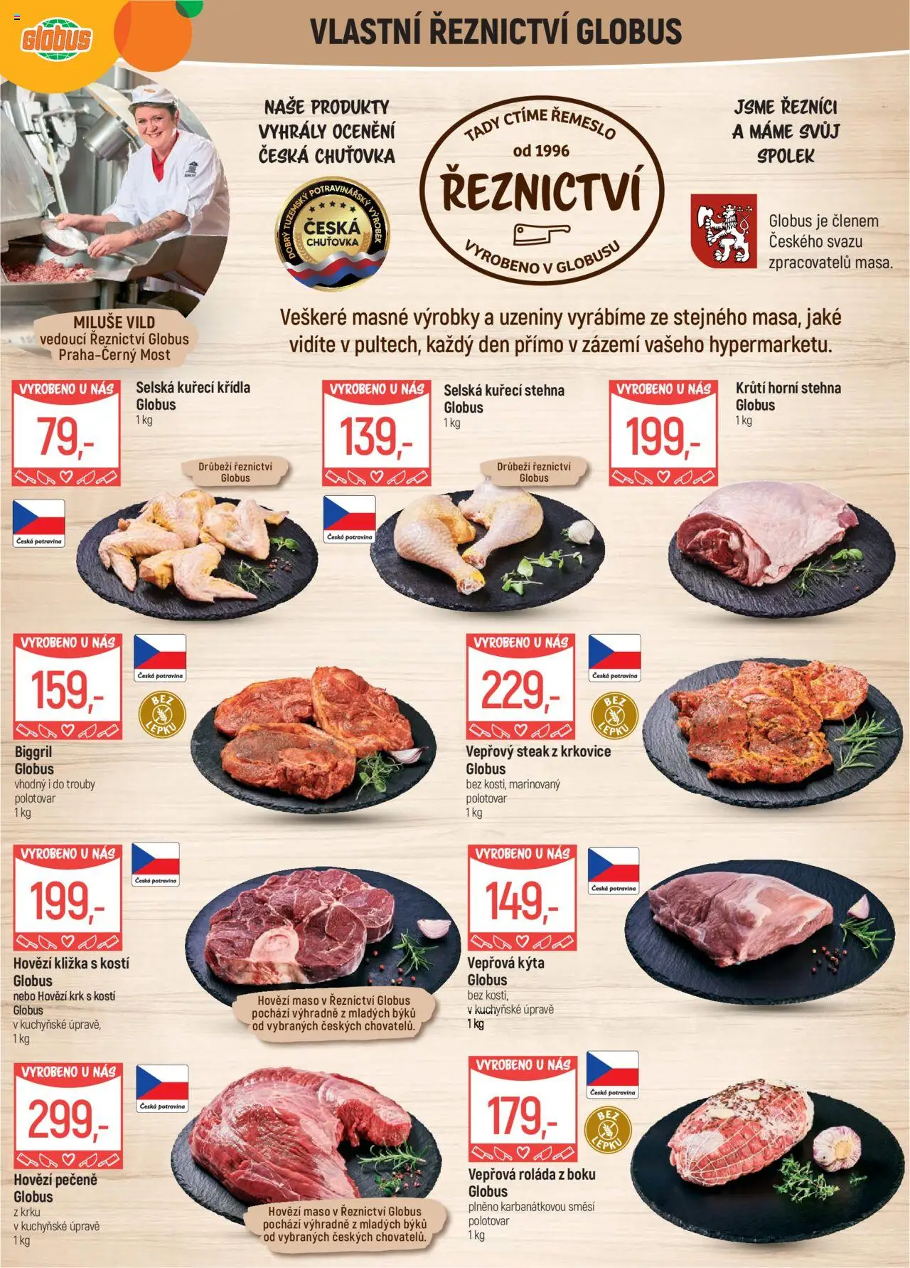Globus leták - Praha Černý Most od 03.09.2025 | Strana: 5 | Produkty: Globus, Hovězí kližka, Kuřecí Křídla, Vepřová Kýta