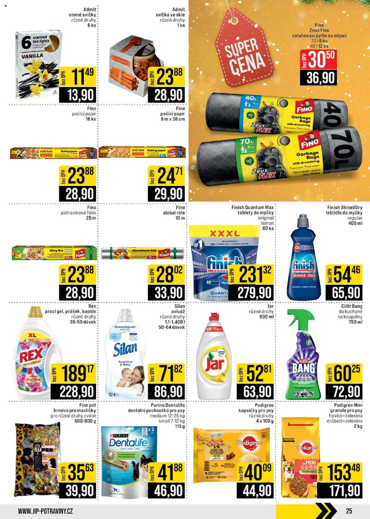 Jip leták - Cash & Carry od 17.12.2025 | Strana: 25 | Produkty: Tablety do myčky, Leštidlo do myčky, Silan, Pytle na odpad