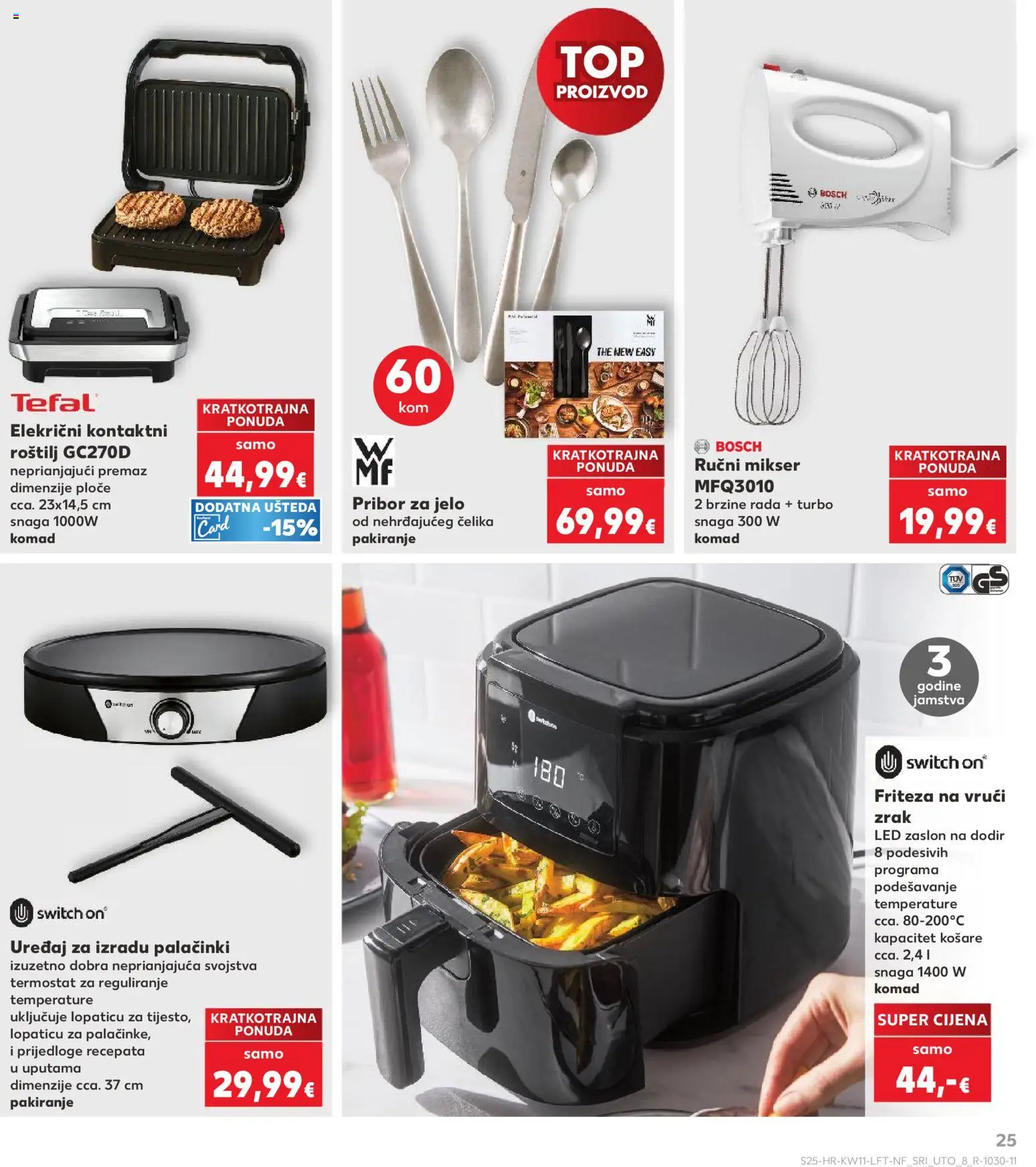 Kaufland katalog | vrijedi od 11.03.2026 | Stranica: 25 | Proizvodi: Friteza, Košare, Termostat, Pribor za jelo