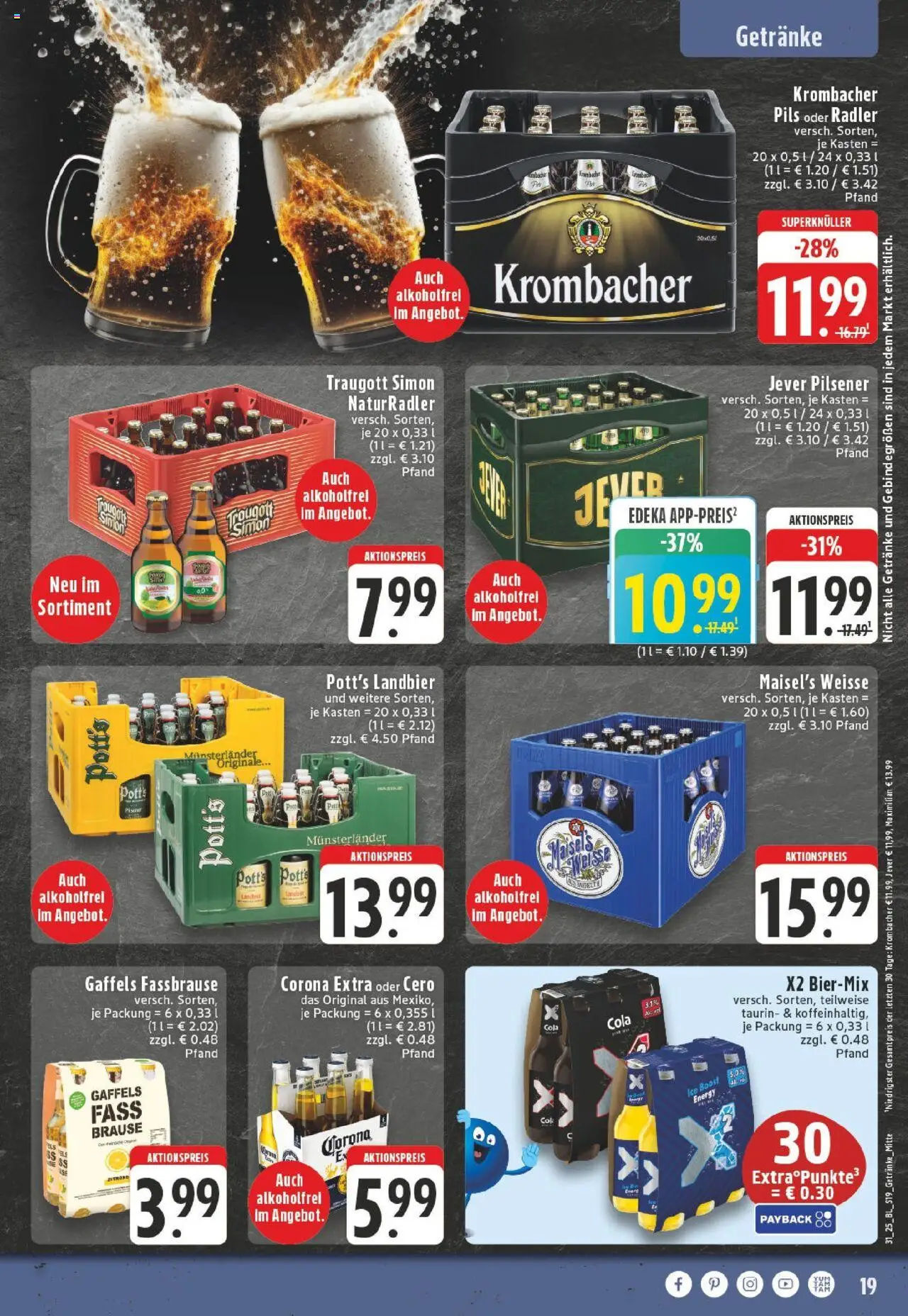 Edeka prospekt Düsseldorf	 - gültig ab dem 27.07.2025 | Seite: 19 | Produkte: Pils, Radler, Jever, Fassbrause