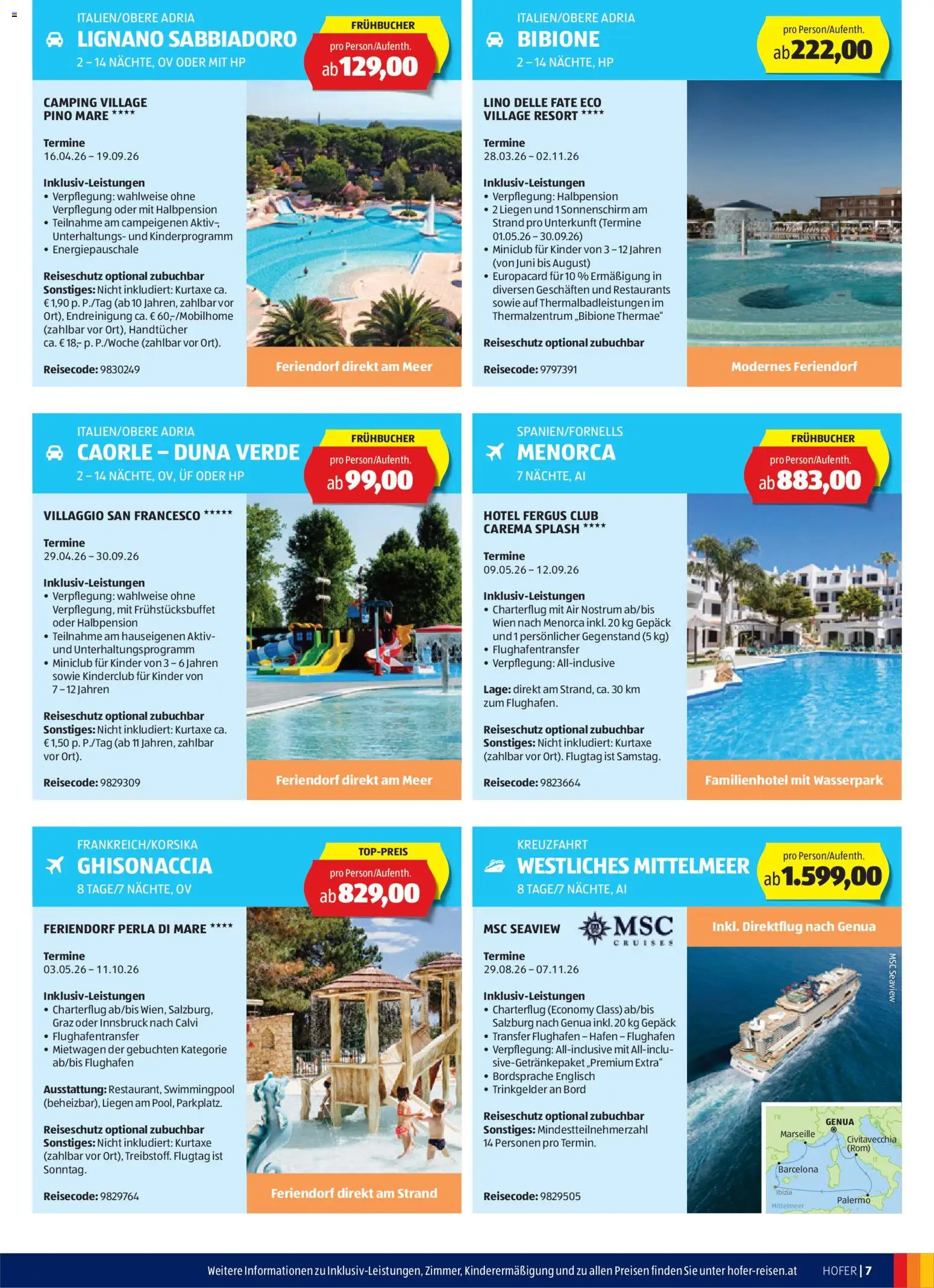 Hofer Reisen Flugblatt gültig ab 28.01.2026 | Seite: 7