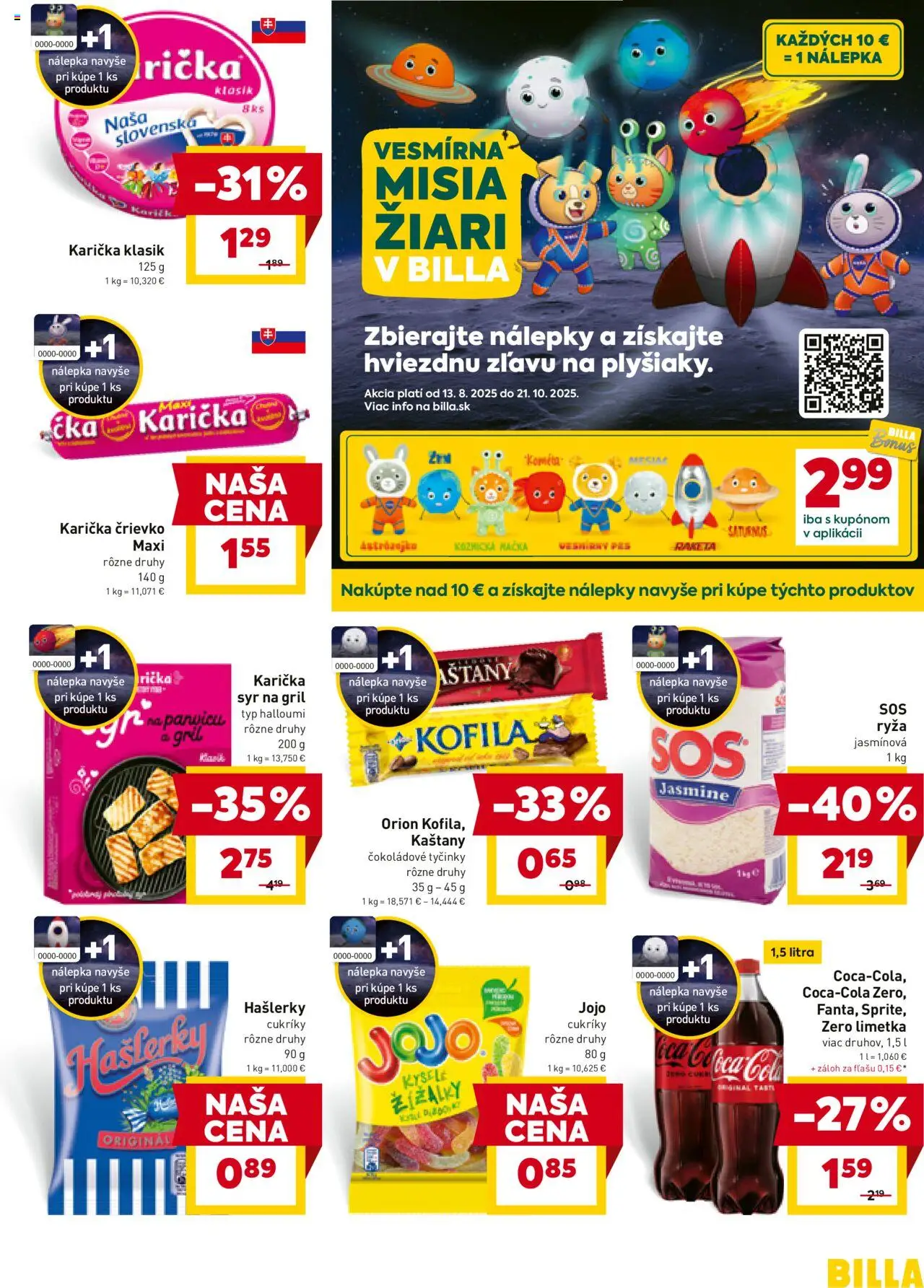 Nové Billa akcie – leták je platný od 10.09.2025 | Strana: 13 | Produkty: Gril, Syr, Ryža, Raketa