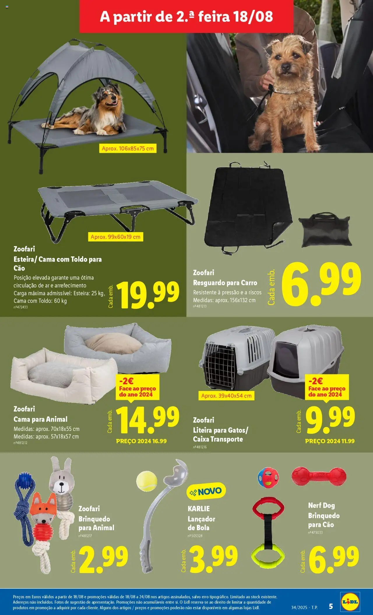 Lidl Novidades │ válido de 18.08.2025 | Página: 5 | Produtos: Esteira, Cama, Caixa