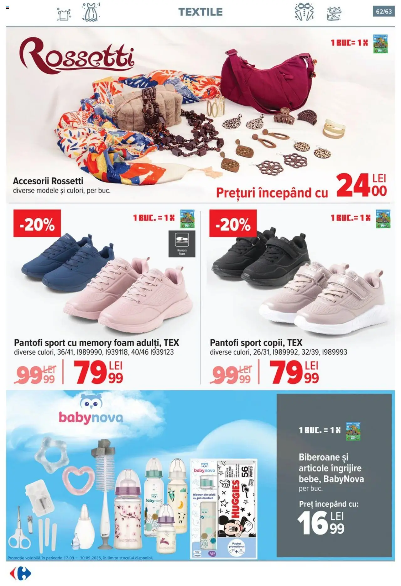 Noul catalog Carrefour – valabil de la 17.09.2025 | Pagină: 62 | Produse: Pantofi