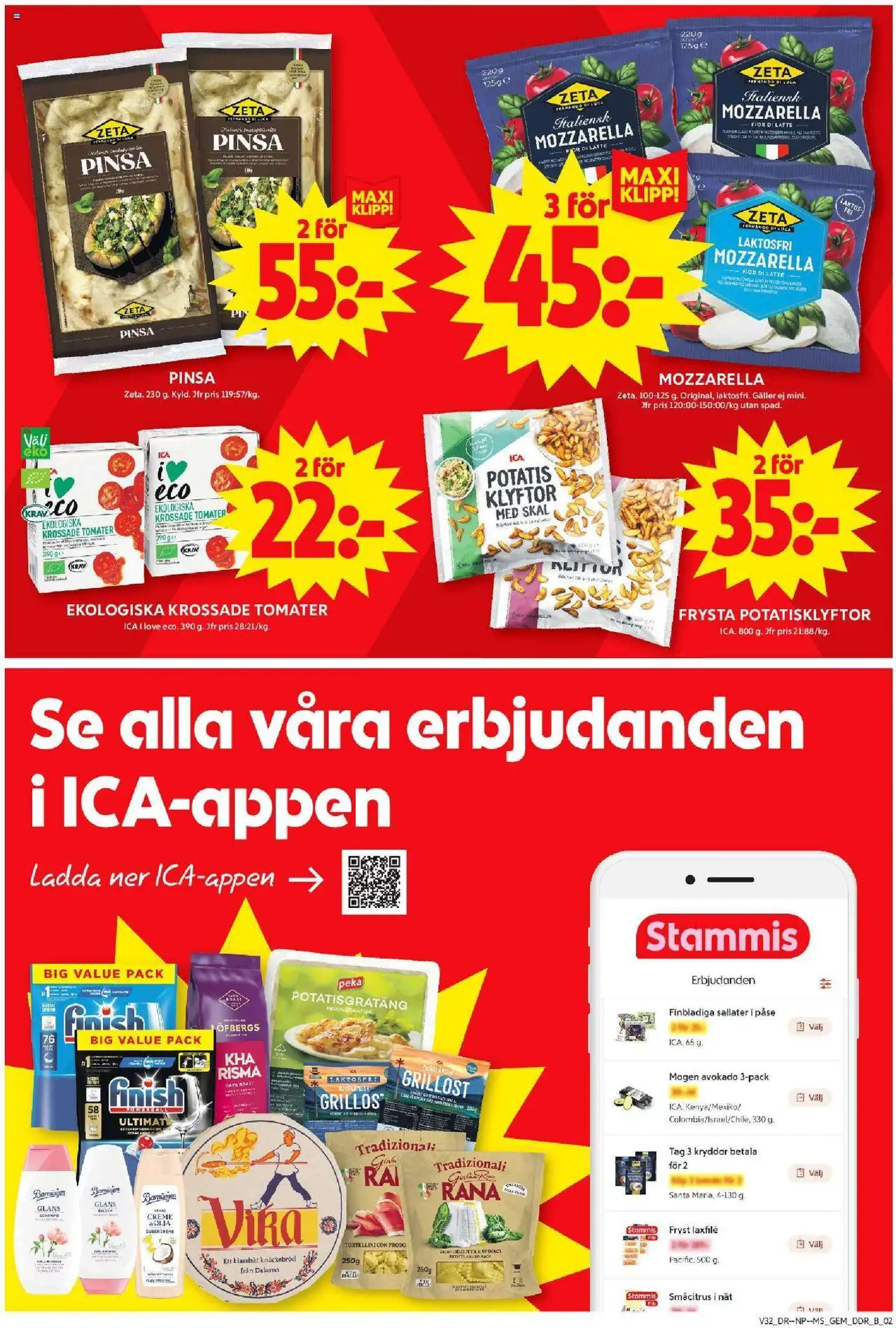 ICA Maxi reklamblad aktuell från 04.08.2025 | Sida: 9 | Produkter: Krossade tomater, Grillost, Knäckebröd, Tomater