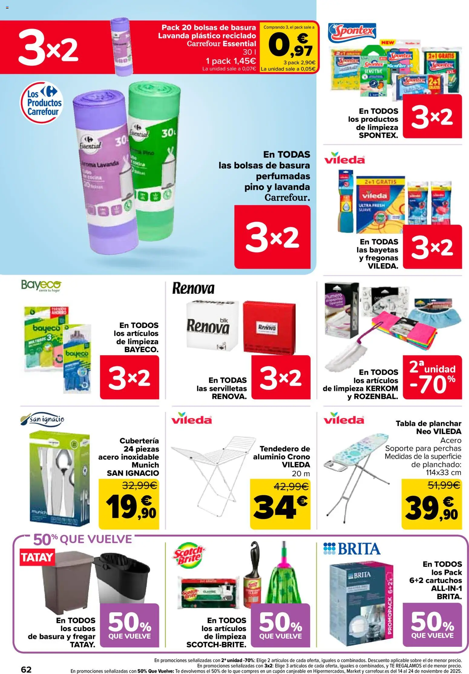 Carrefour folleto │ válido desde el 28.10.2025 | Página: 68 | Productos: Té, Tendedero, Tabla de planchar, Cubertería