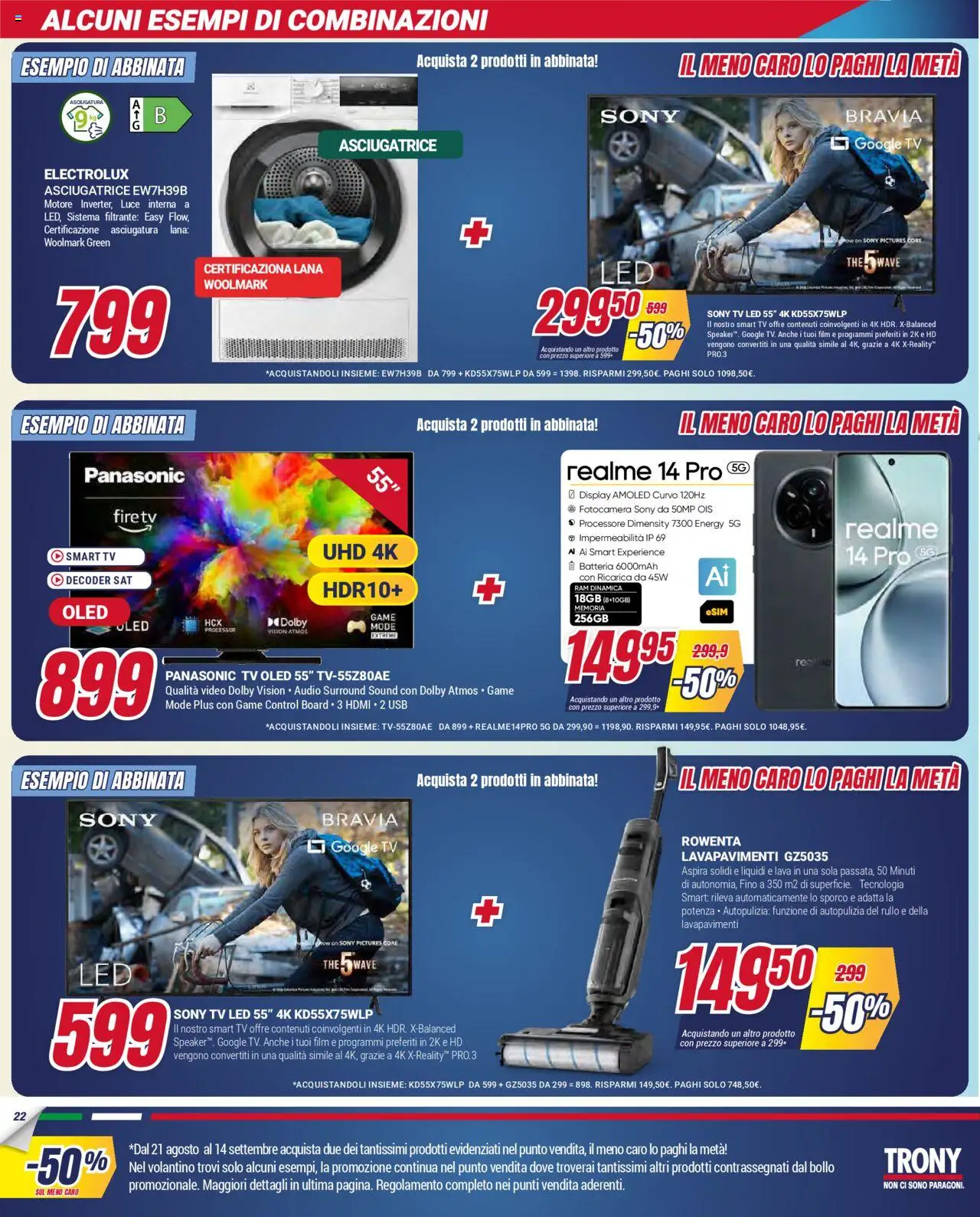 Volantino Trony del 21.08.2025 | Pagina: 22 | Prodotti: Rullo, Decoder, Video, Batteria