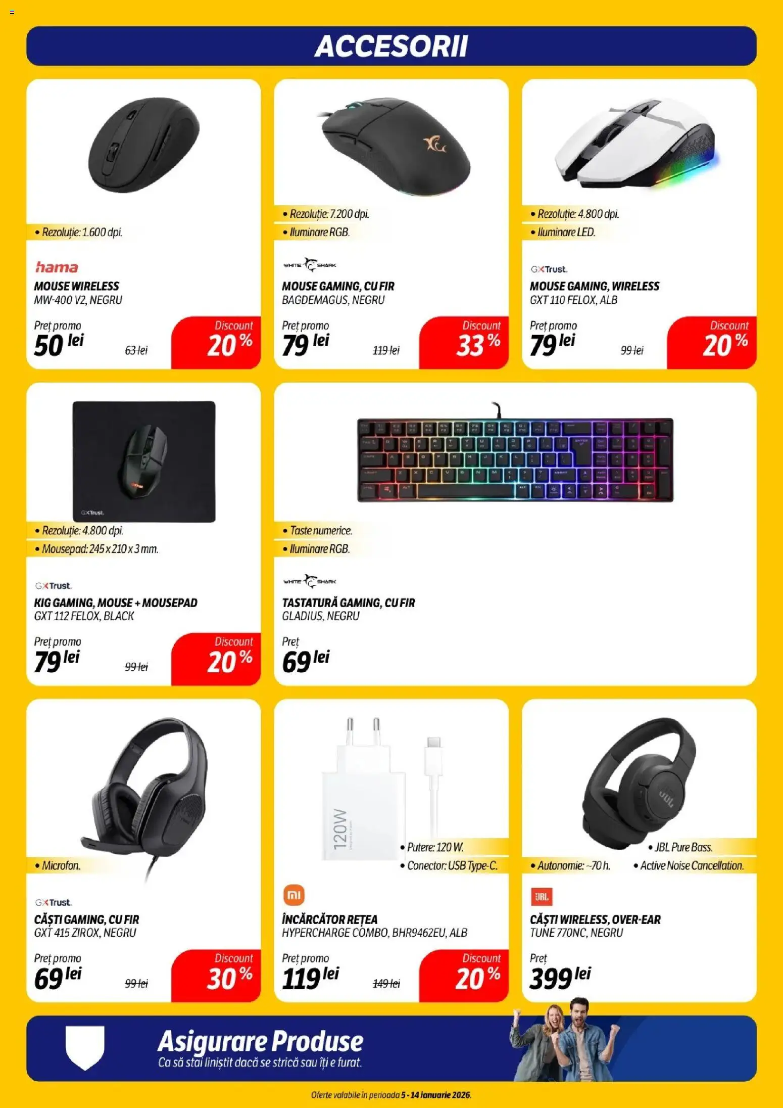 Noul catalog Flanco – valabil de la 05.01.2026 | Pagină: 12 | Produse: Tastatură, Căști, Conector, Usb