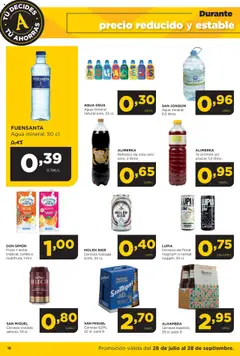 Alimerka folleto │ válido desde el 28.07.2025 | Página: 12 | Productos: Leche, Cerveza, Té, Agua mineral