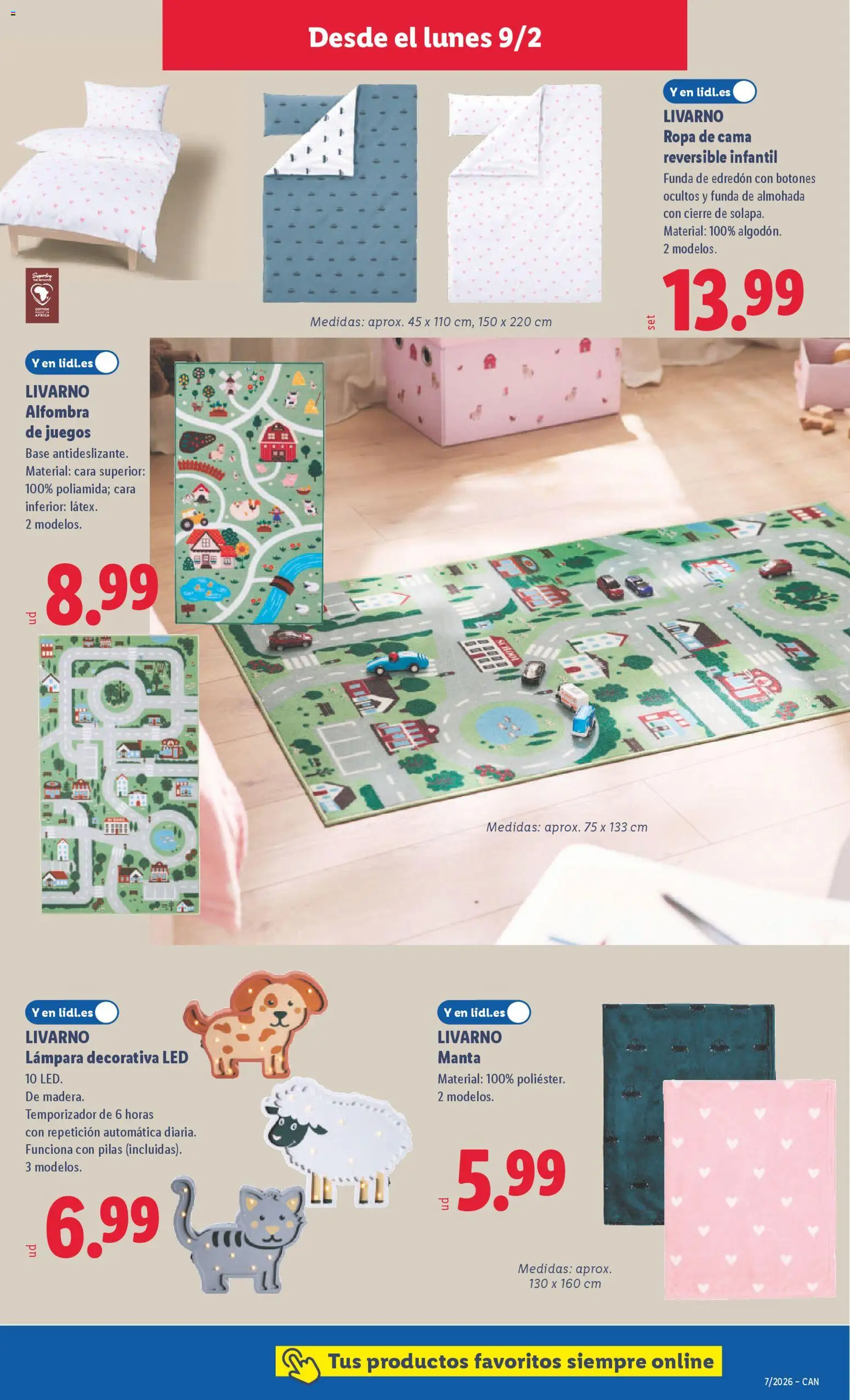 Lidl - Canarias │ válido desde el 09.02.2026 | Página: 13 | Productos: Ropa, Funda, Cama, Almohada