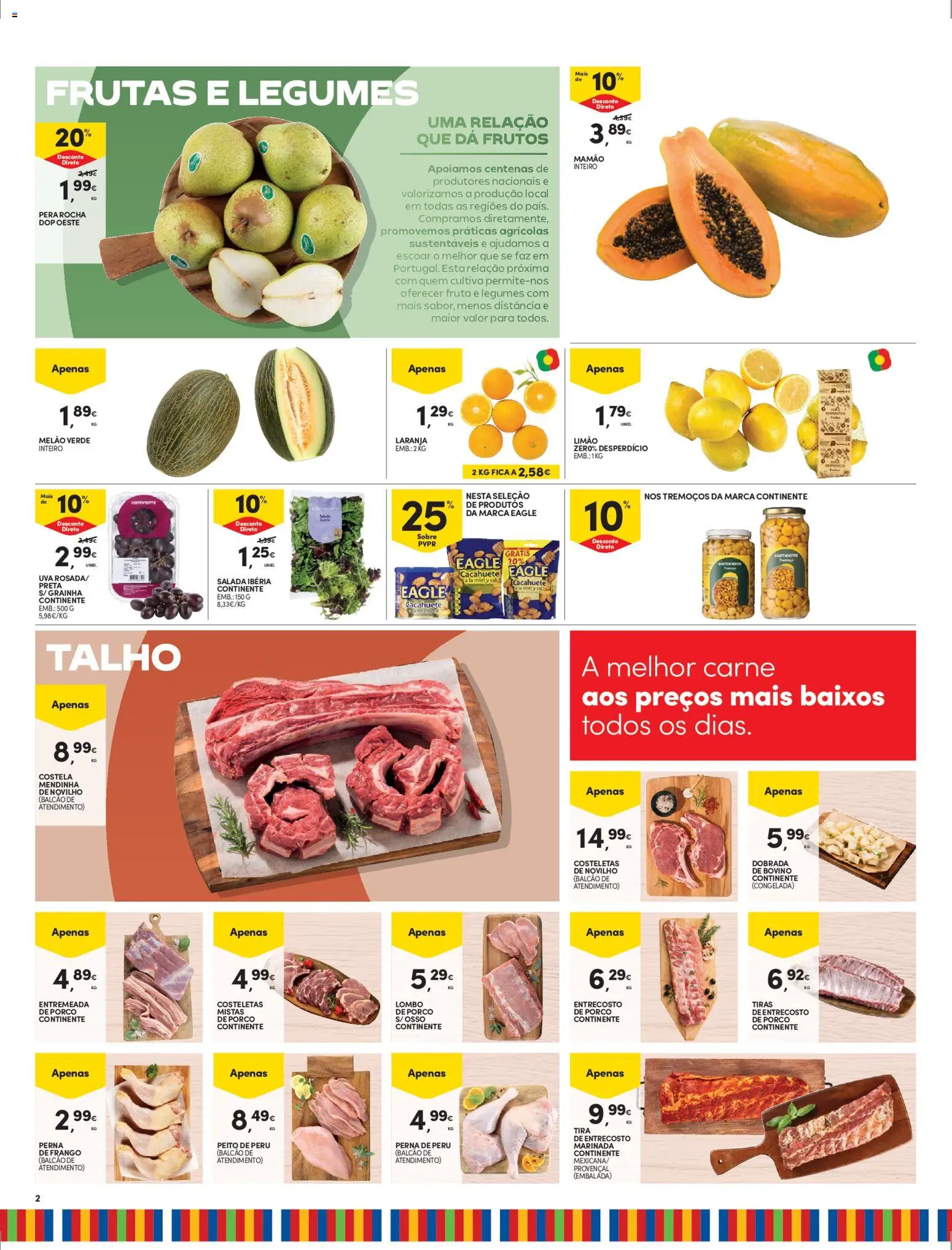 Continente - Madeira │ válido de 17.02.2026 | Página: 2 | Produtos: Peito de peru, Sal, Carne, Mamão