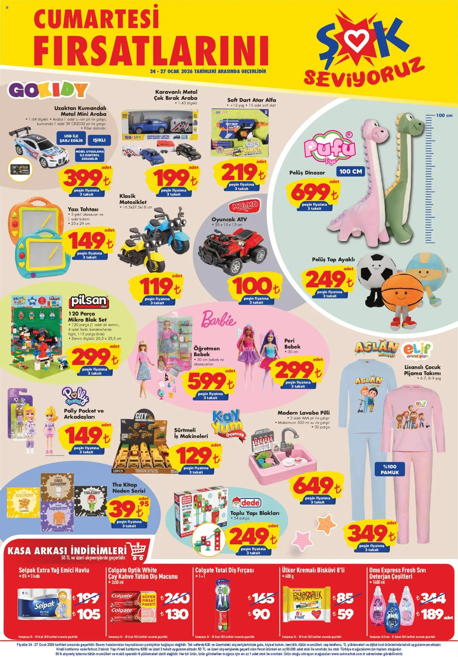 Şok Market Hafta sonu fırsatları - 24.01.2026 tarihinden itibaren geçerlidir | Sayfa: 1 | Ürünler: Pil, Diş fırçası, Kahve, Su