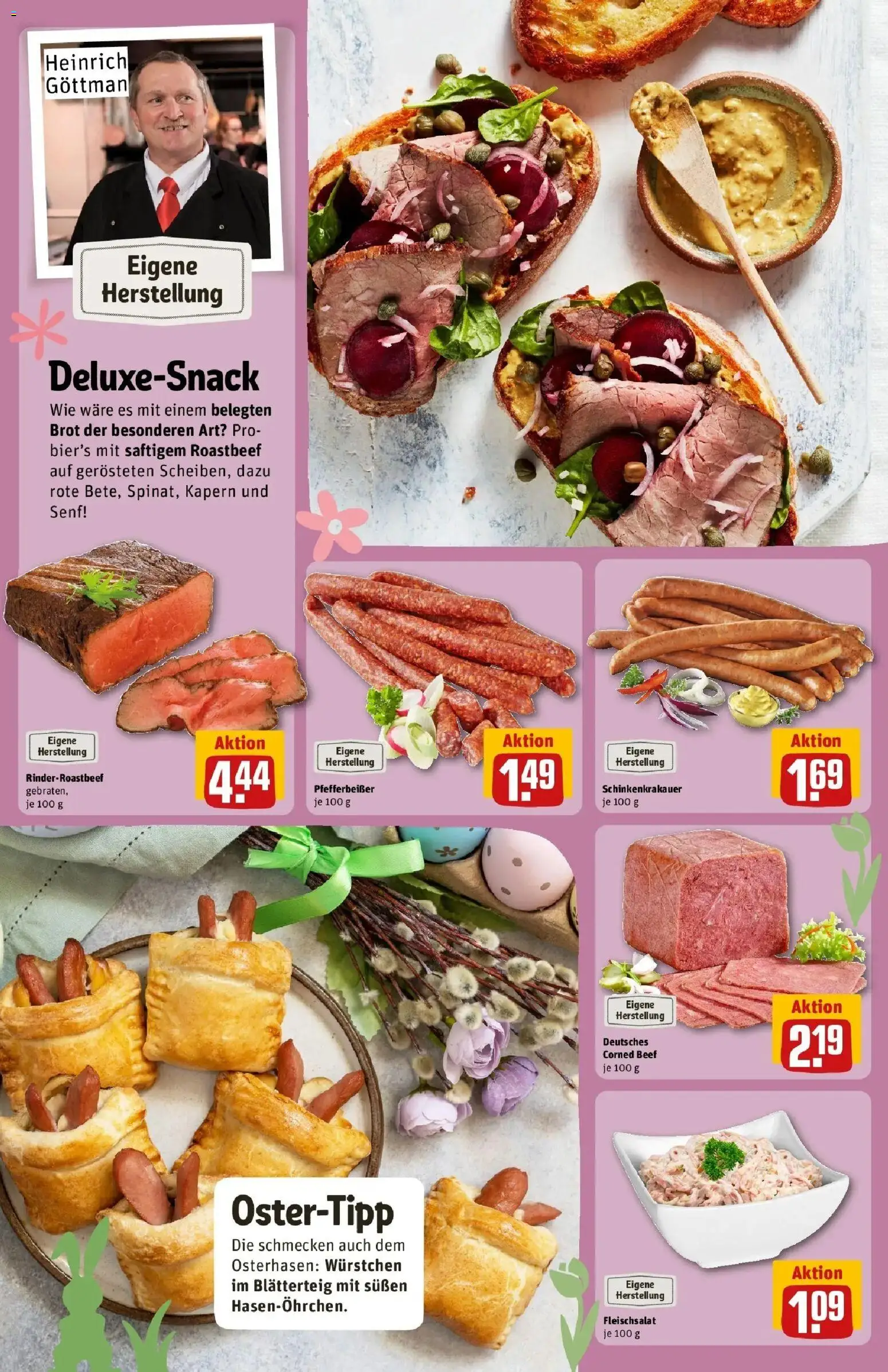 Rewe Prospekt Egelsbach	 – gültig ab 15.03.2026 | Seite: 14 | Produkte: Roastbeef, Brot