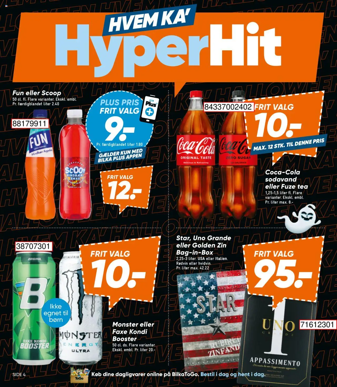 Bilka tilbudsavis – gyldig fra 17.10.2025 | Side: 4 | Produkter: Sodavand, Hindbær, Faxe Kondi, Sukker