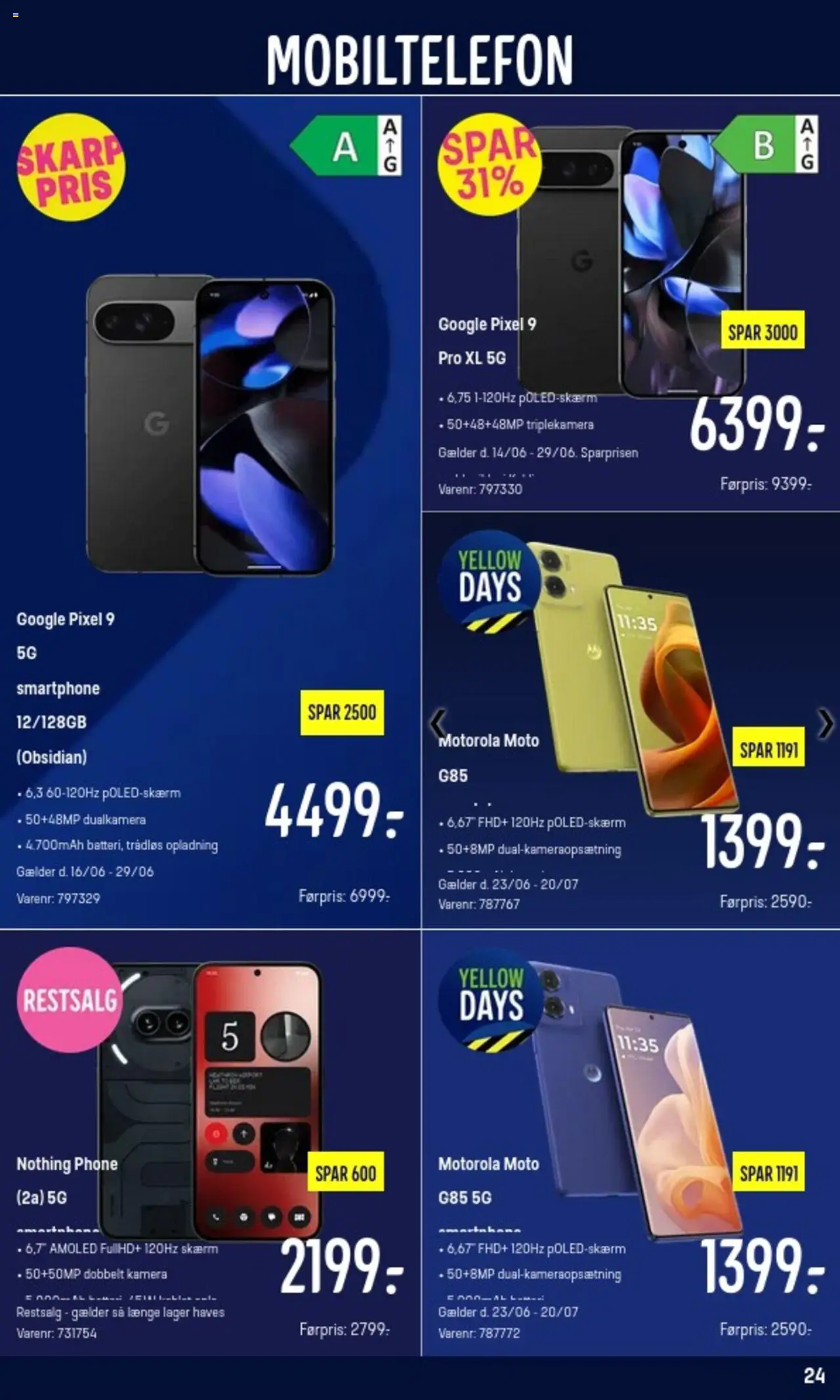 Elgiganten Tilbudsavis gyldig fra 23.06.2025 | Side: 24 | Produkter: Skærm, Smartphone, Kamera