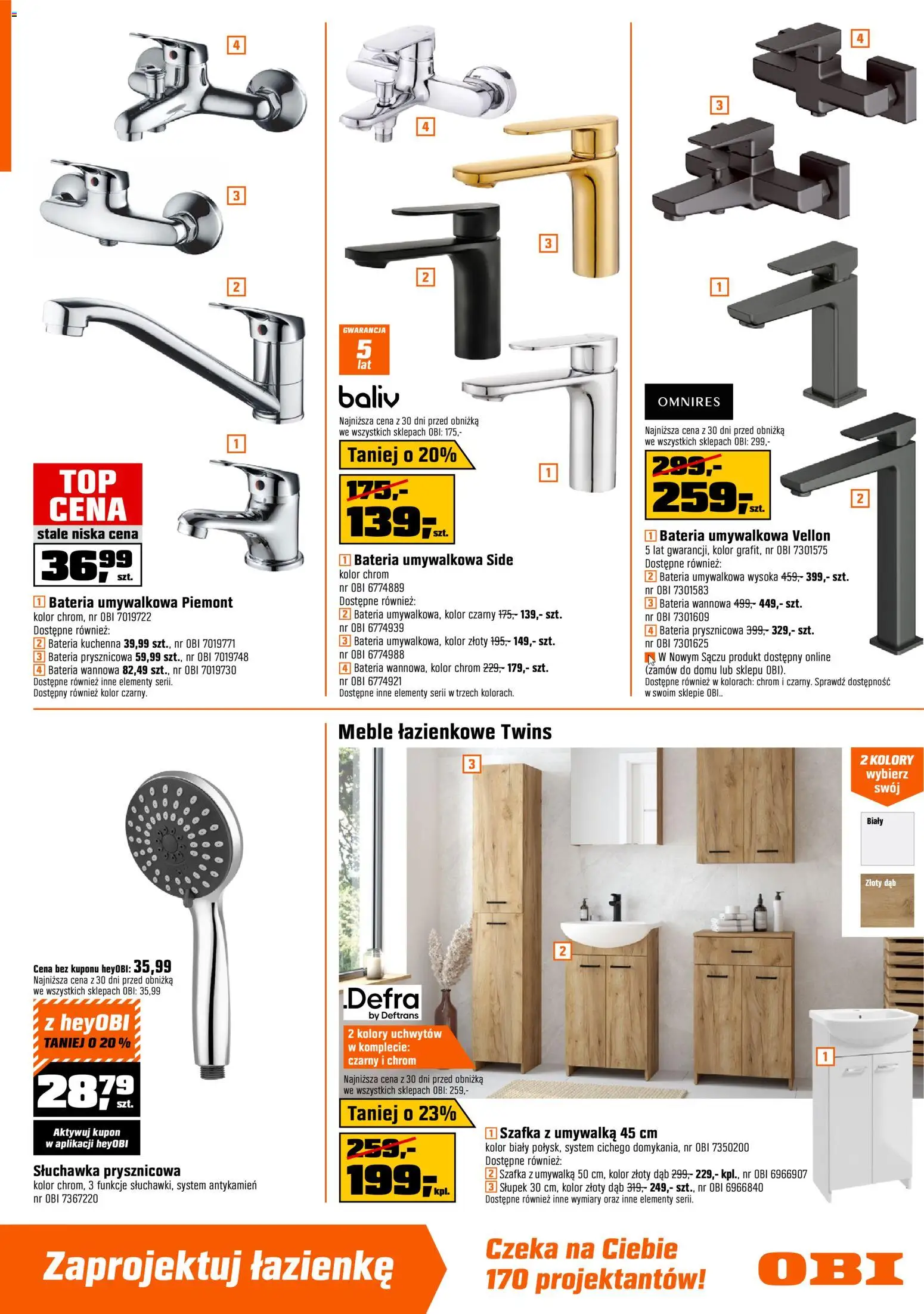 OBI Gazetka od 28.01.2026 | Strona: 5 | Produkty: Umywalka, Bateria