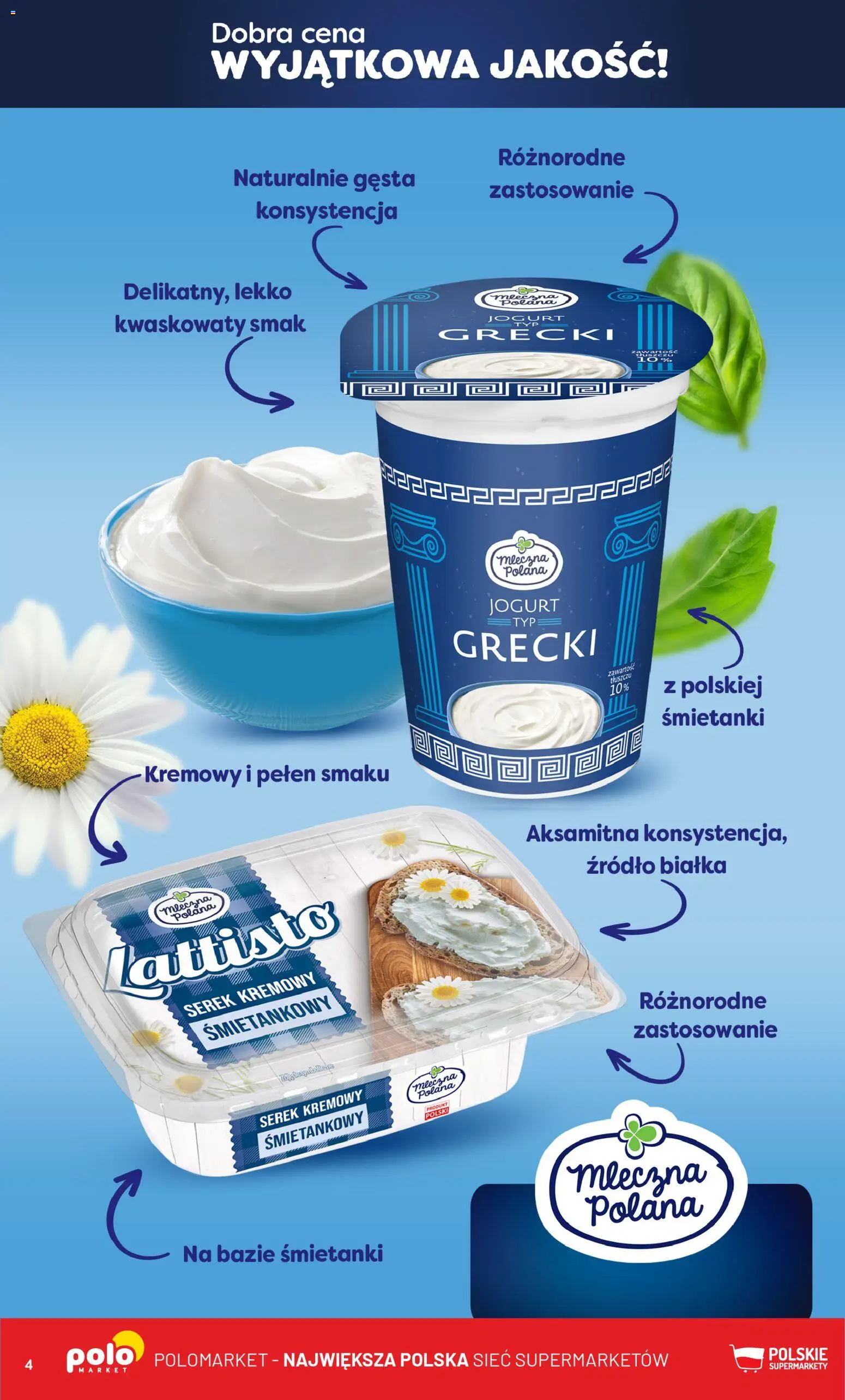 POLOmarket Gazetka - Wyjatkowa Jakość od 19.11.2025 | Strona: 4 | Produkty: Jogurt grecki, Serek, Jogurt