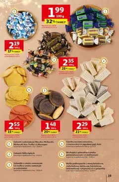 Pogląd oferty "Auchan Gazetka - Święta jak babcię kocham Hipermarket" - ważna od 18.12.2025 | Strona: 19 | Produkty: Galaretki, Wafle, Cukierki, Ciastka