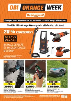 OBI Orange Week - amely érvényes a következő dátumtól: 24.11.2025
