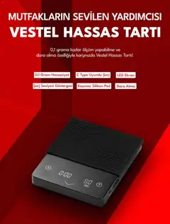 03.02.2026 tarihinden itibaren geçerli olan Vestel kataloğu önizlemesi | Sayfa: 15 | Ürünler: Tartı