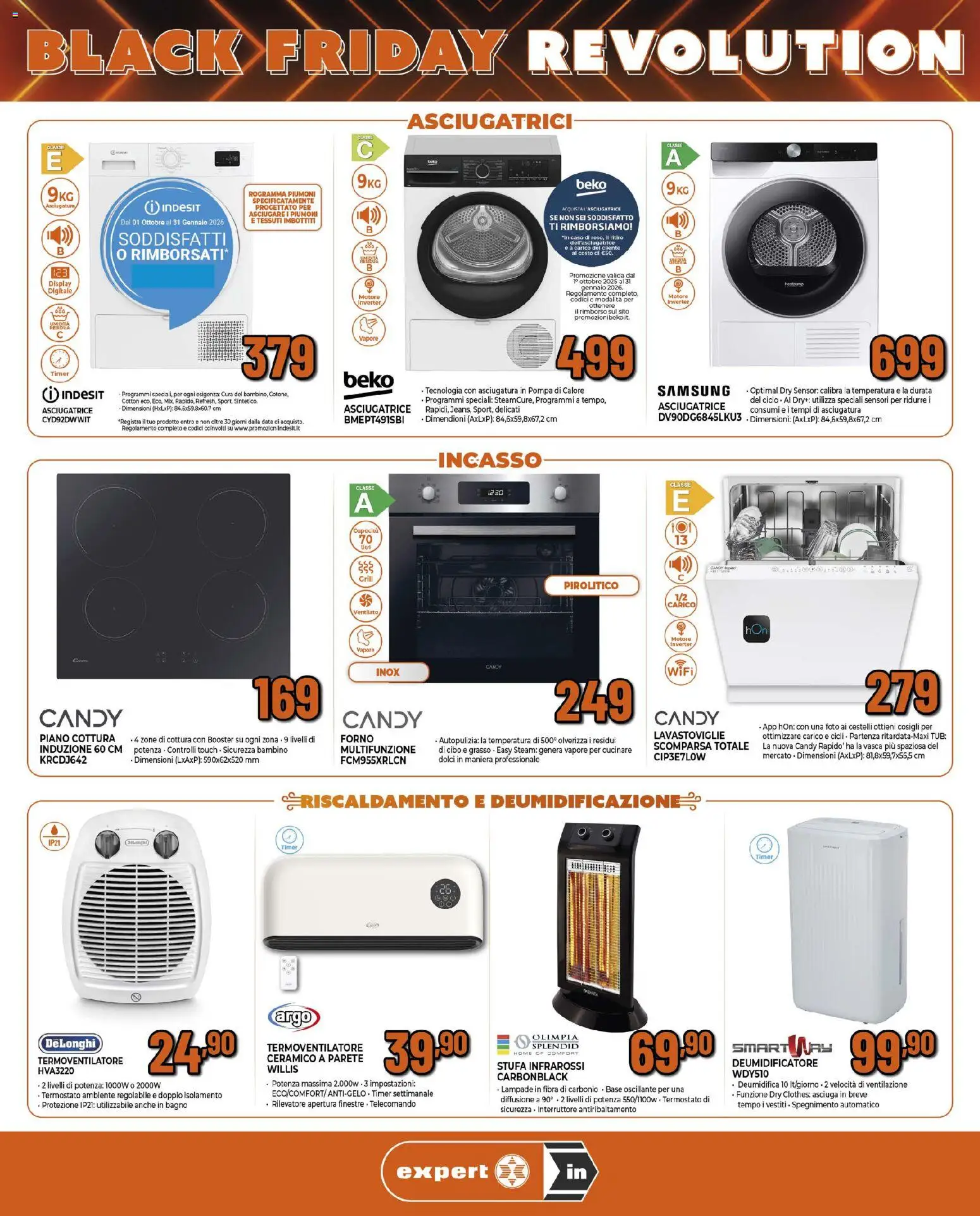 Volantino Ipercoop del 30.10.2025 | Pagina: 6 | Prodotti: Stufa, Piano cottura, Asciugatrice, Bagno