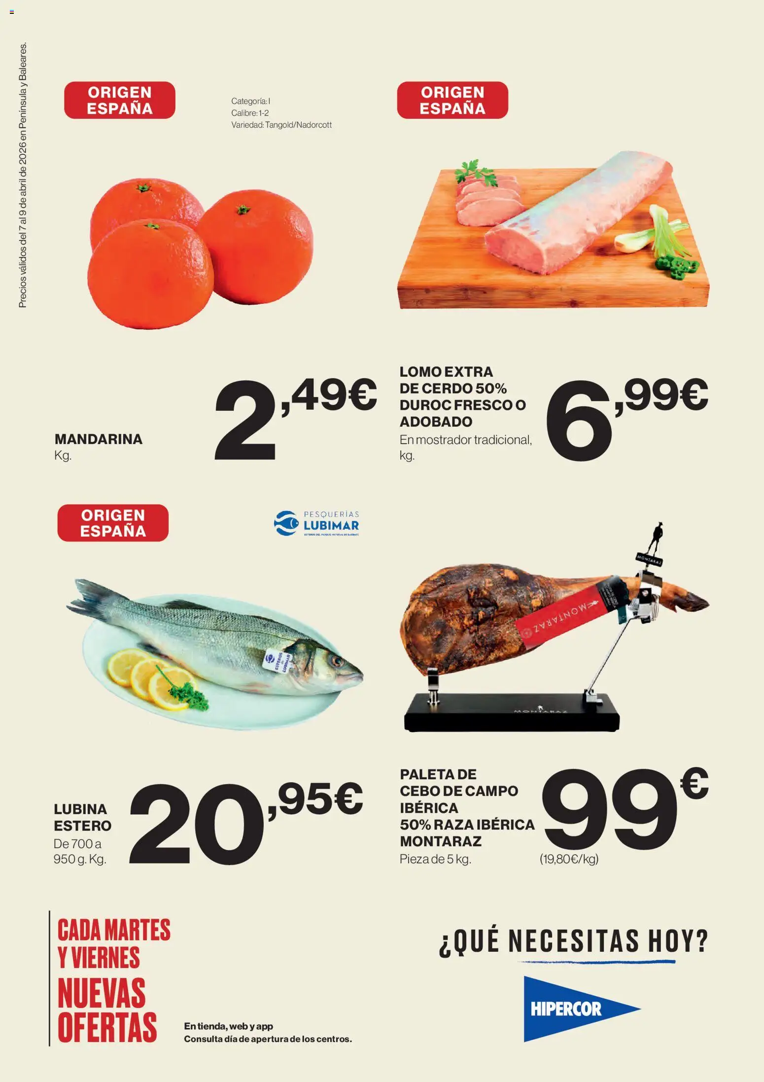 Hipercor catálogo │ válido desde el 07.04.2026 | Página: 2 | Productos: Cerdo