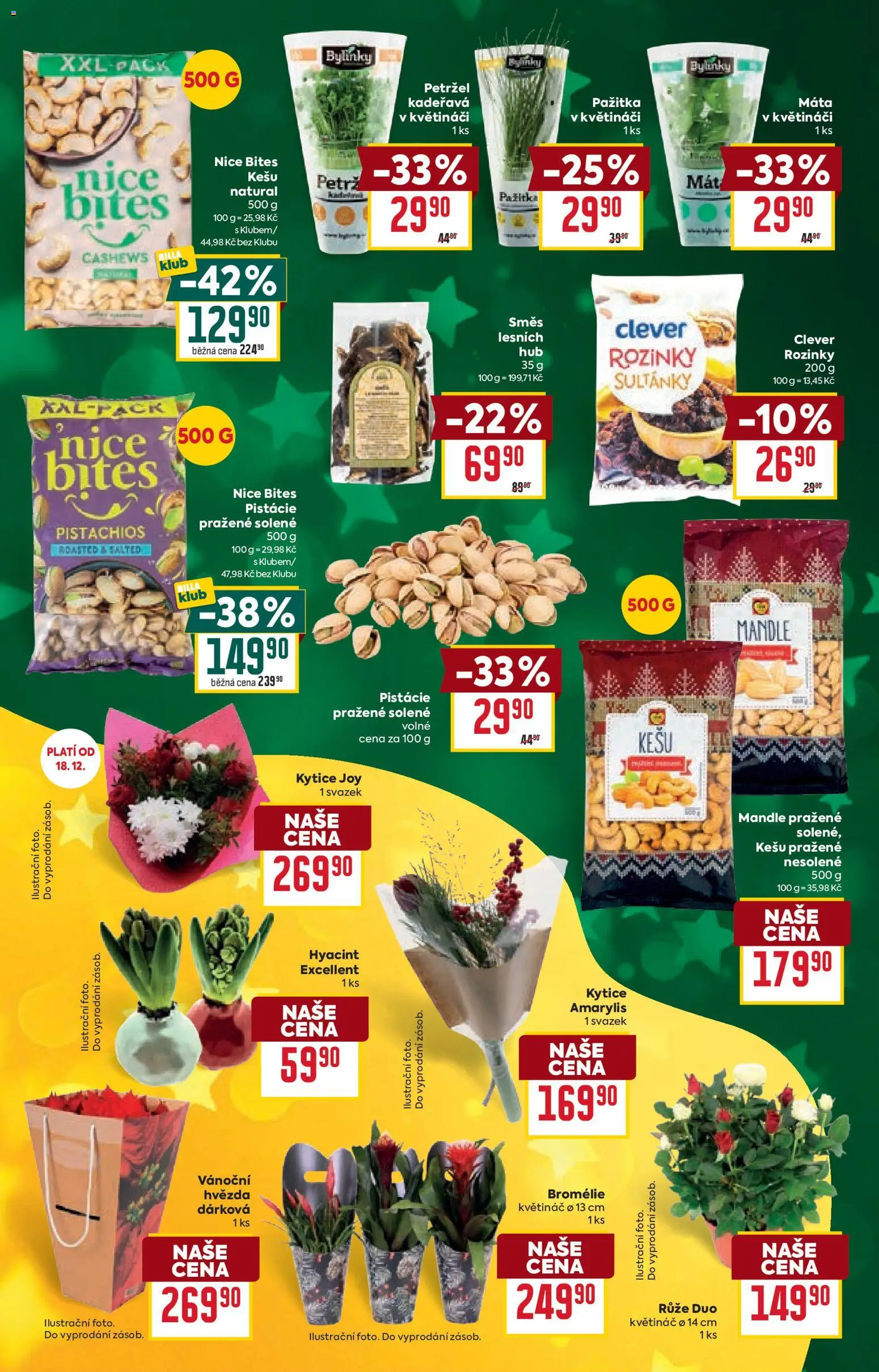 Billa Velký leták od 17.12.2025 | Strana: 6 | Produkty: Kytice, Mandle, Clever, Květináč