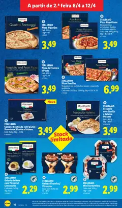 Pré-visualização Calzone Recheada com Queijo Provolone Ricotta e Salame, Emb. 250 g válido de 06.04.2026 | Página: 10