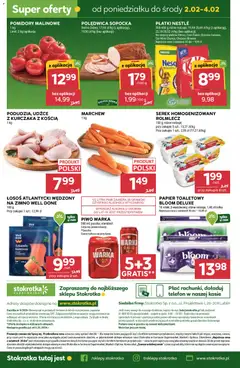 Pogląd oferty "Stokrotka Gazetka" - ważna od 29.01.2026 | Strona: 38 | Produkty: Telefon, Łosoś atlantycki, Pomidory malinowe, Piwo