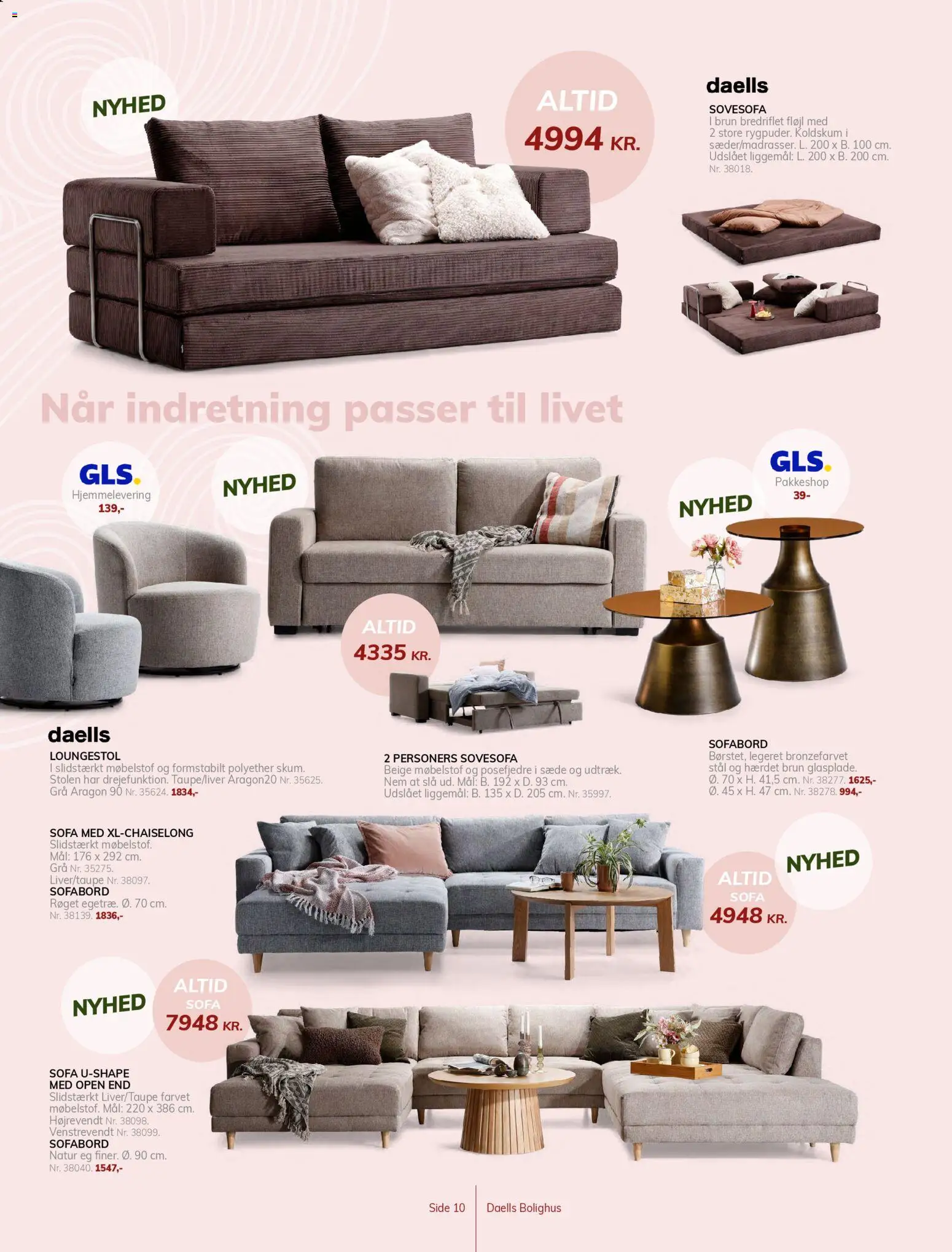 Daells Bolighus tilbudsavis – gyldig fra 25.03.2026 | Side: 10 | Produkter: Sofabord, Sofa