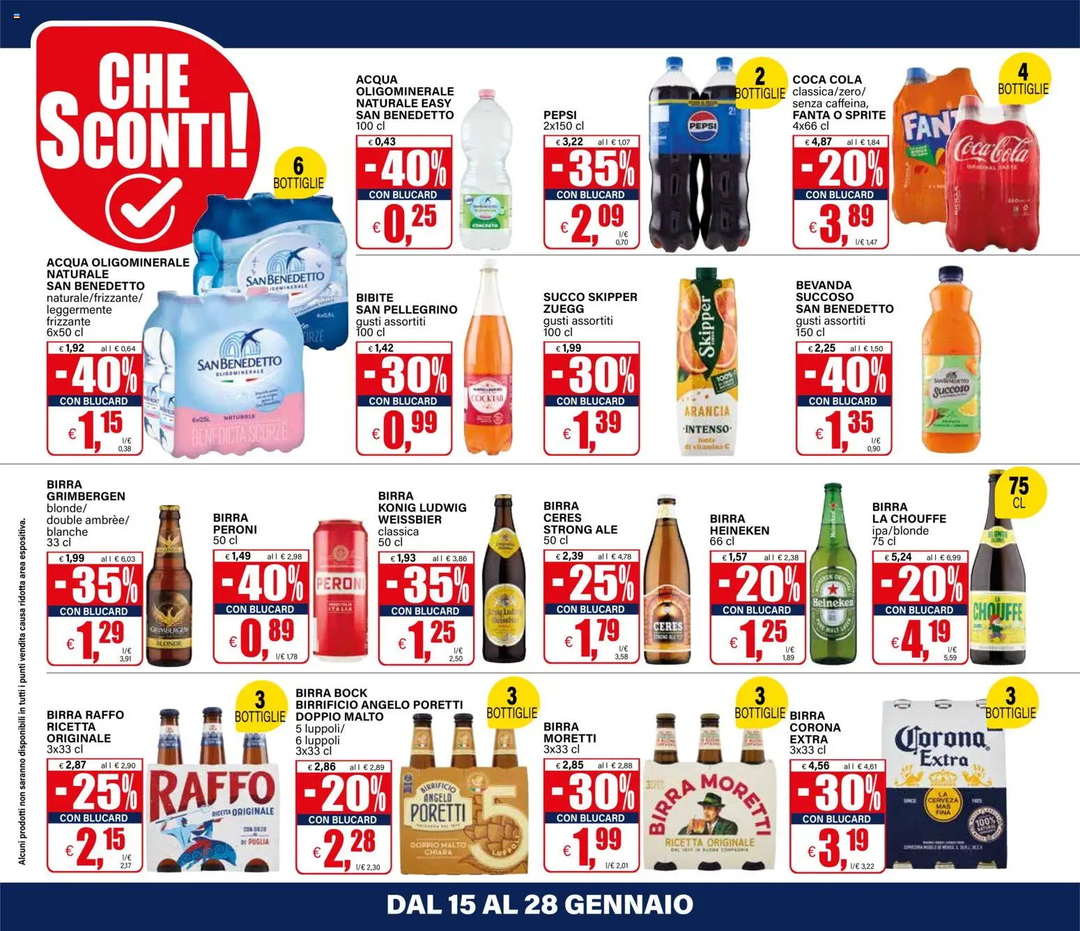 Volantino Il Gigante del 15.01.2026 | Pagina: 26 | Prodotti: Ceres, Fanta, Arancia, Pepsi