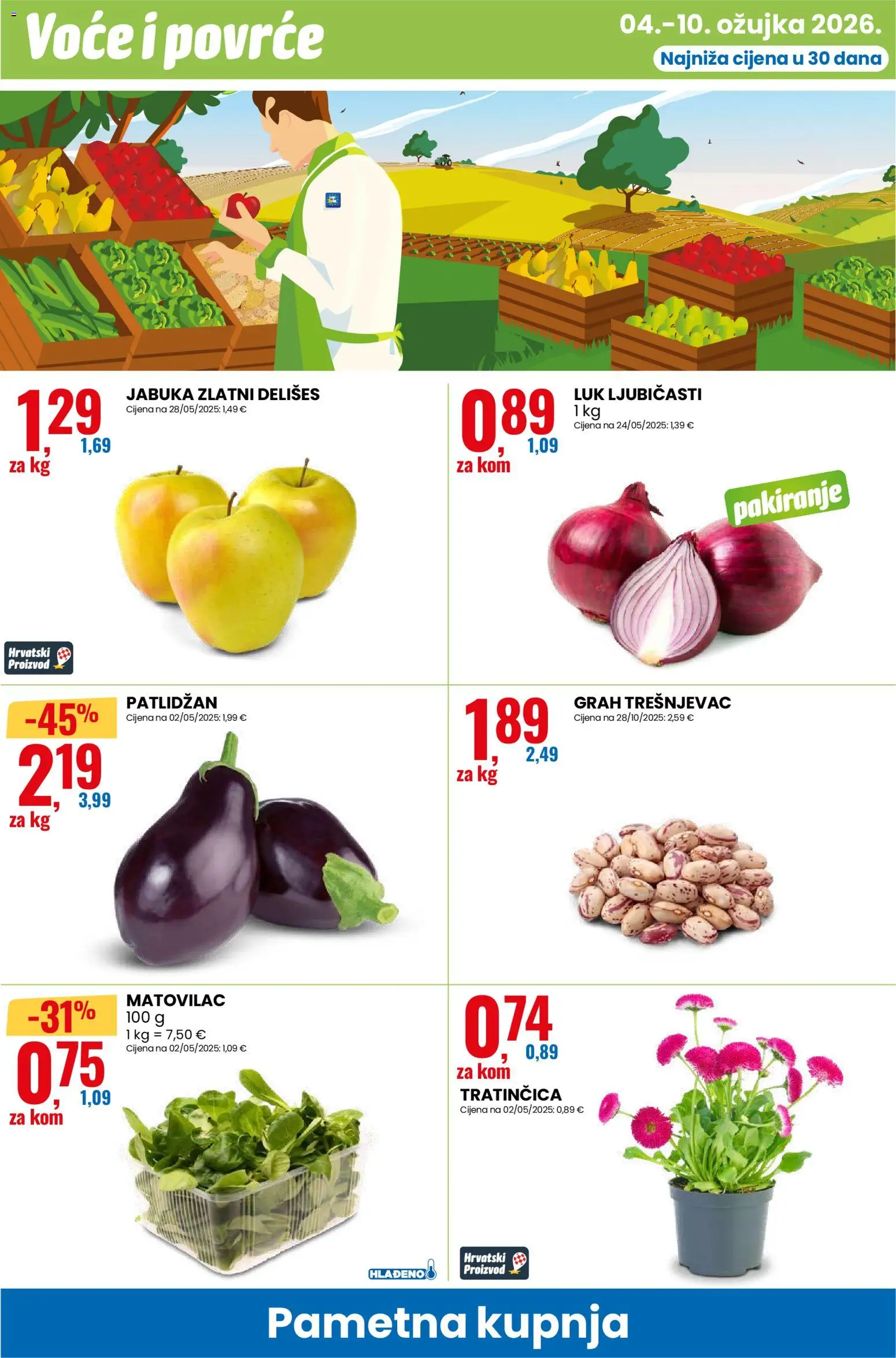 Eurospin katalog | vrijedi od 04.03.2026 | Stranica: 8 | Proizvodi: Luk, Povrće, Voće, Patlidžan