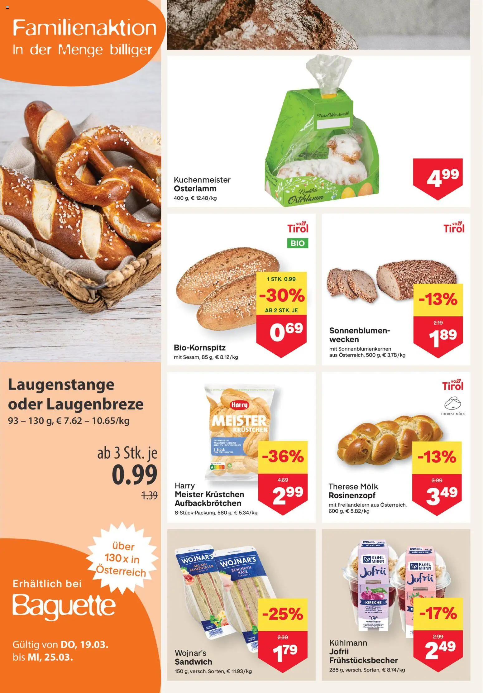 MPREIS Flugblatt gültig ab 19.03.2026 | Seite: 4 | Produkte: Jääkaappipakastin, Käse, Joghurt, Schinken