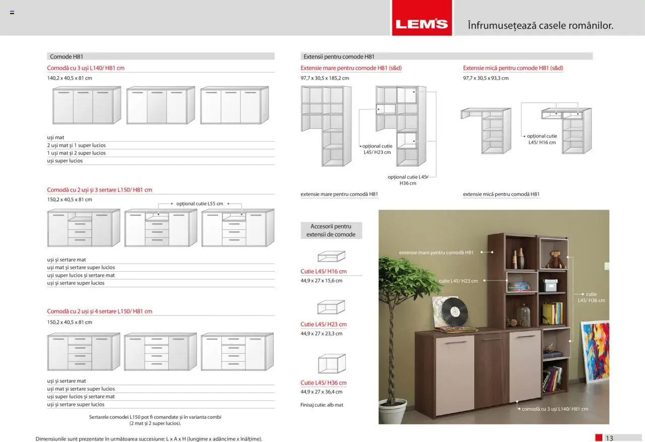 Lem’s catalog - Dormitor Zeppelin – valabil de la 17.11.2023 | Pagină: 13 | Produse: Cutie, Comodă